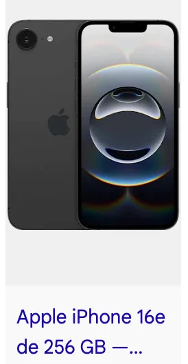 IPHONE 16e, Black, 256GB - 1