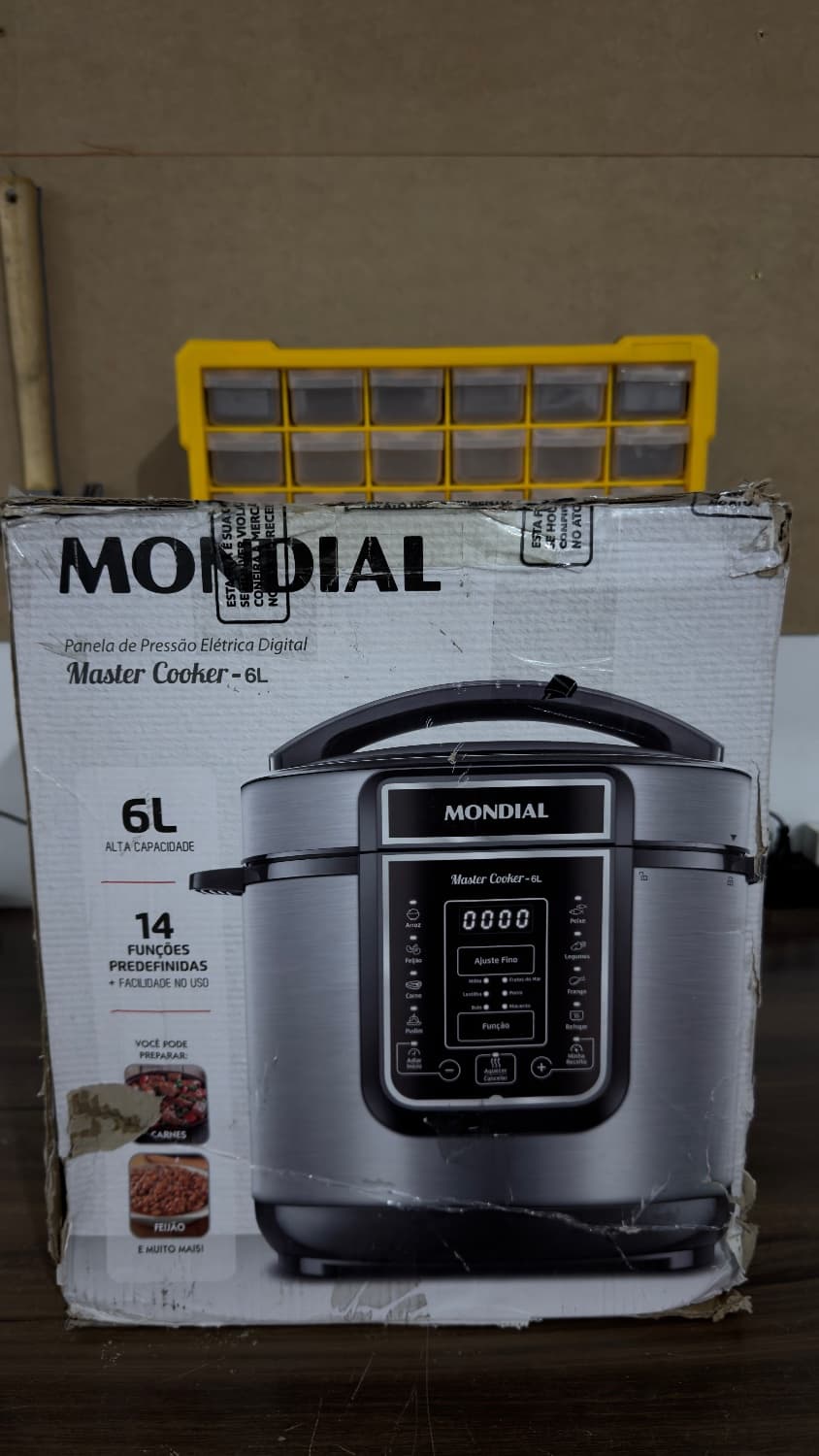 Panela Elétrica De Pressão Pe-60-6l Digital 6l Mondial Preto - 1
