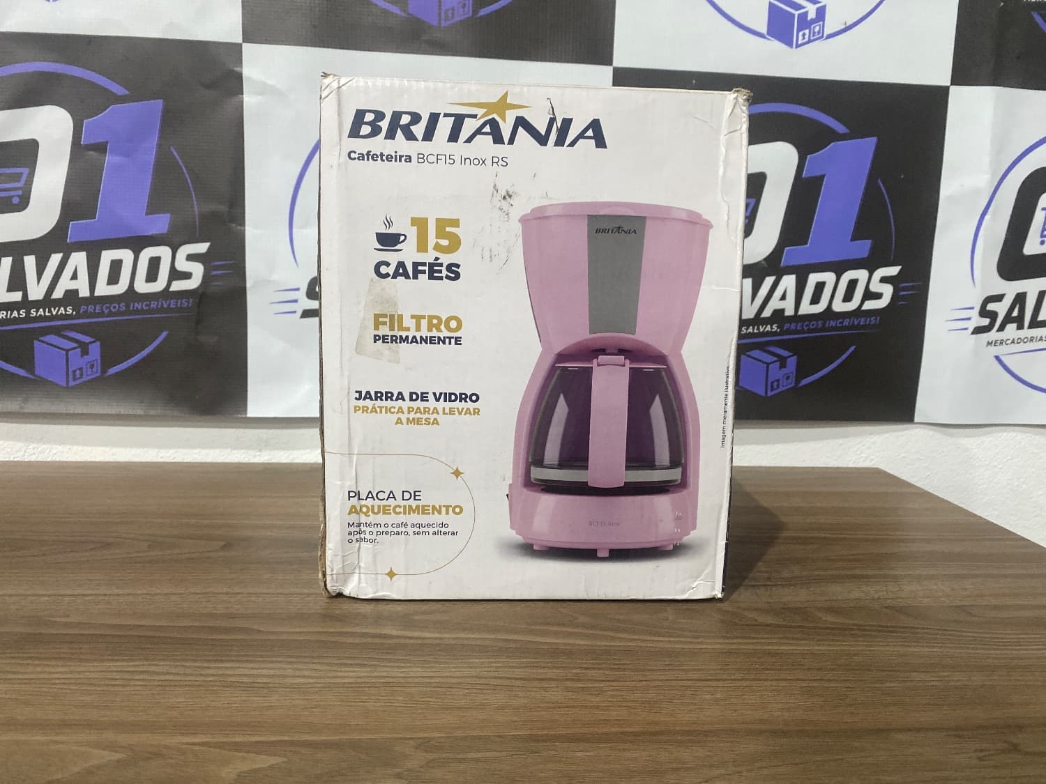 Cafeteira Britânia BCF15 Inox 15 Xícaras 550W Rosa - 1