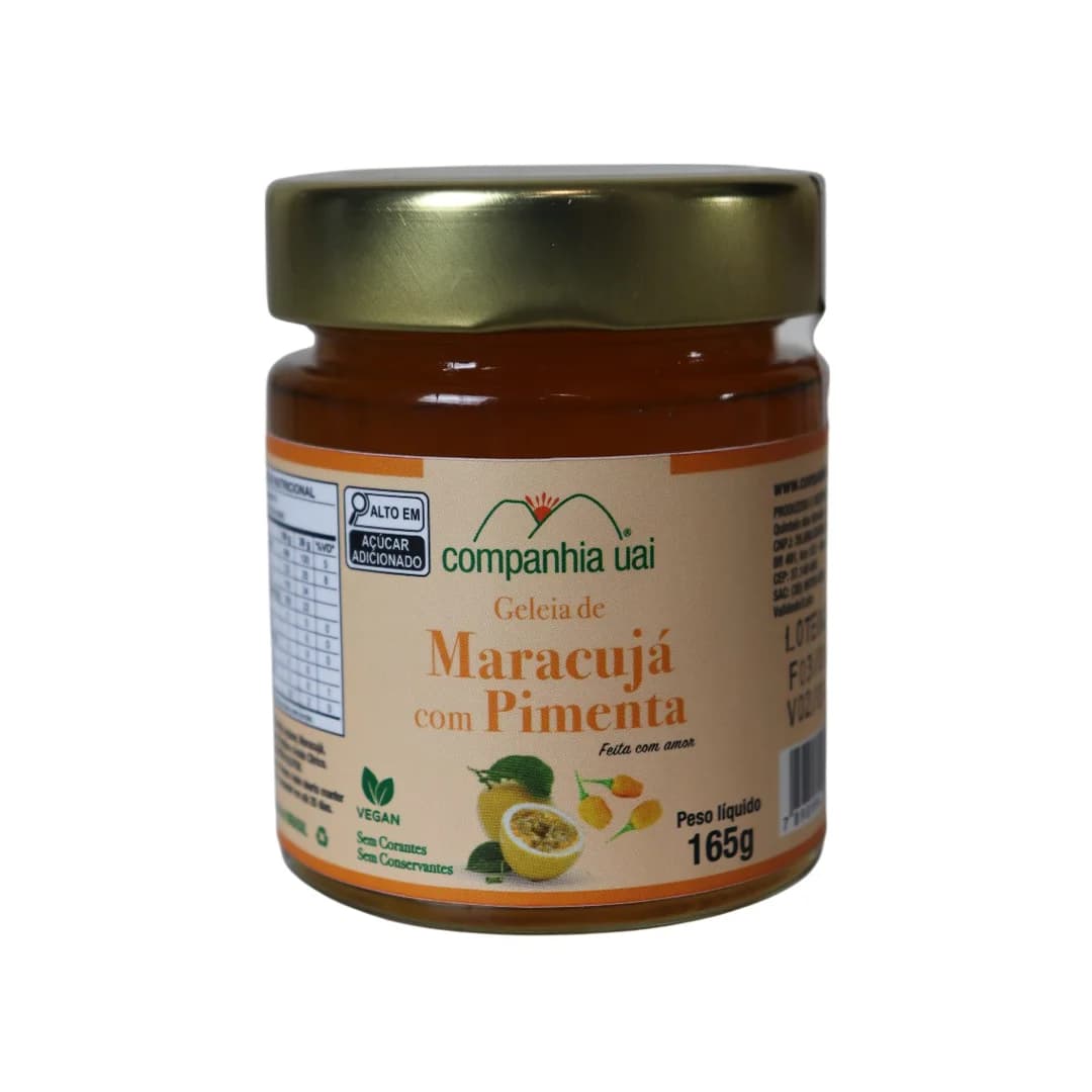 GELEIA DE PIMENTA MARACUJÁ COMPANHIA UAI 165G - 1