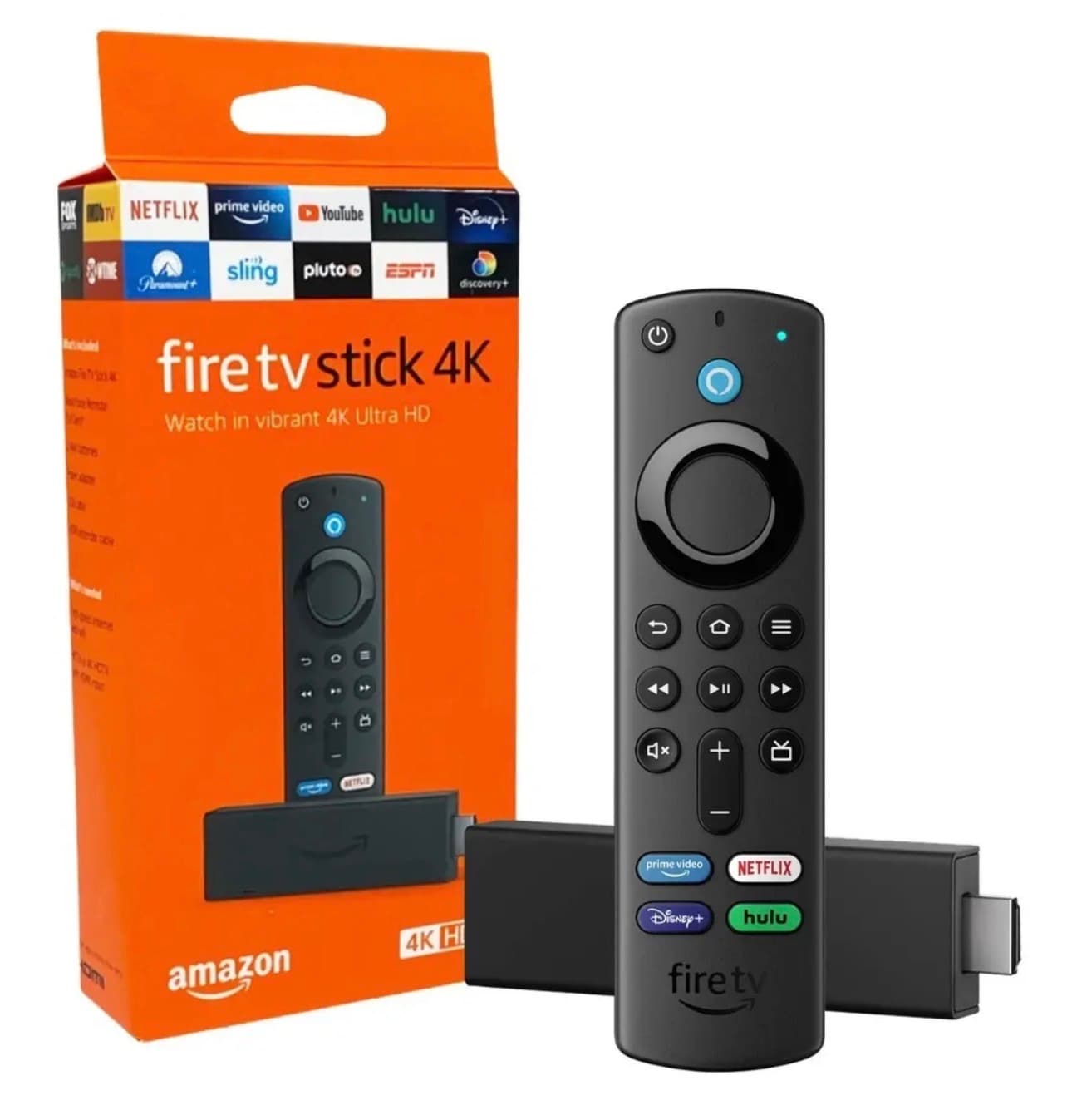TV Box Fire Stick 4K Alexa Préto Streaming Netflix YouTube HDMI - 1