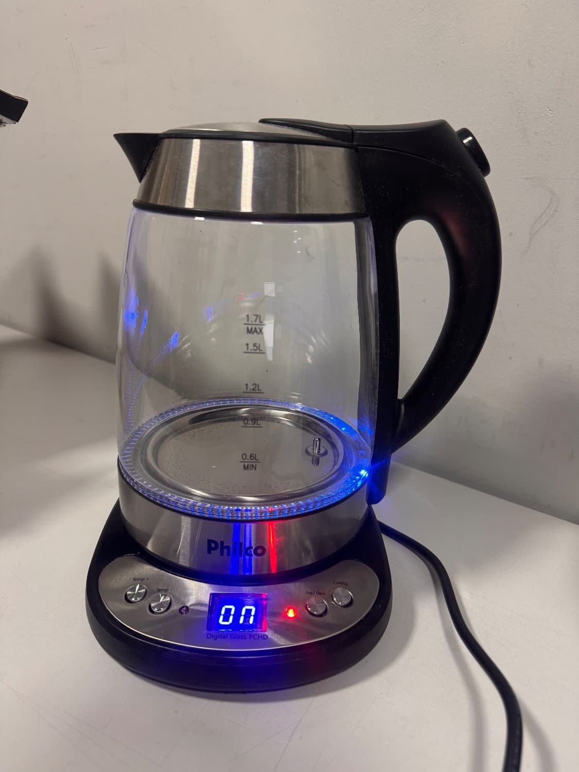 Chaleira Digital Glass 1.7L Philco - 220v Nova - 1