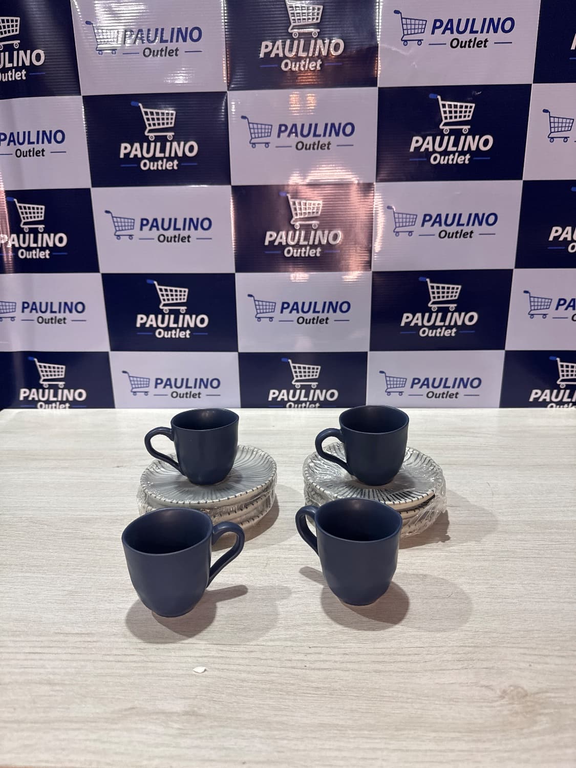 Jogo com 4 Chicaras E Pires Porto Brasil Xic Café Bio Elemento - 1
