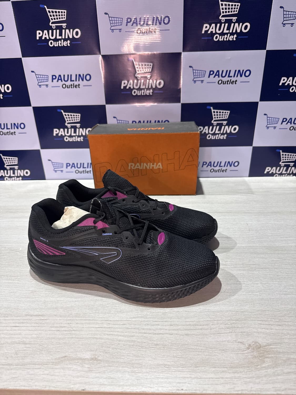 Tenis Rainha Drive 2 preto e roxo Unissex 44 - 1