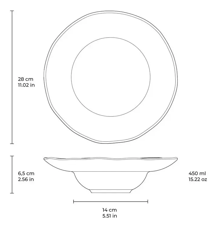 Prato Fundo – Linha Orgânico, padrão Denim - 2