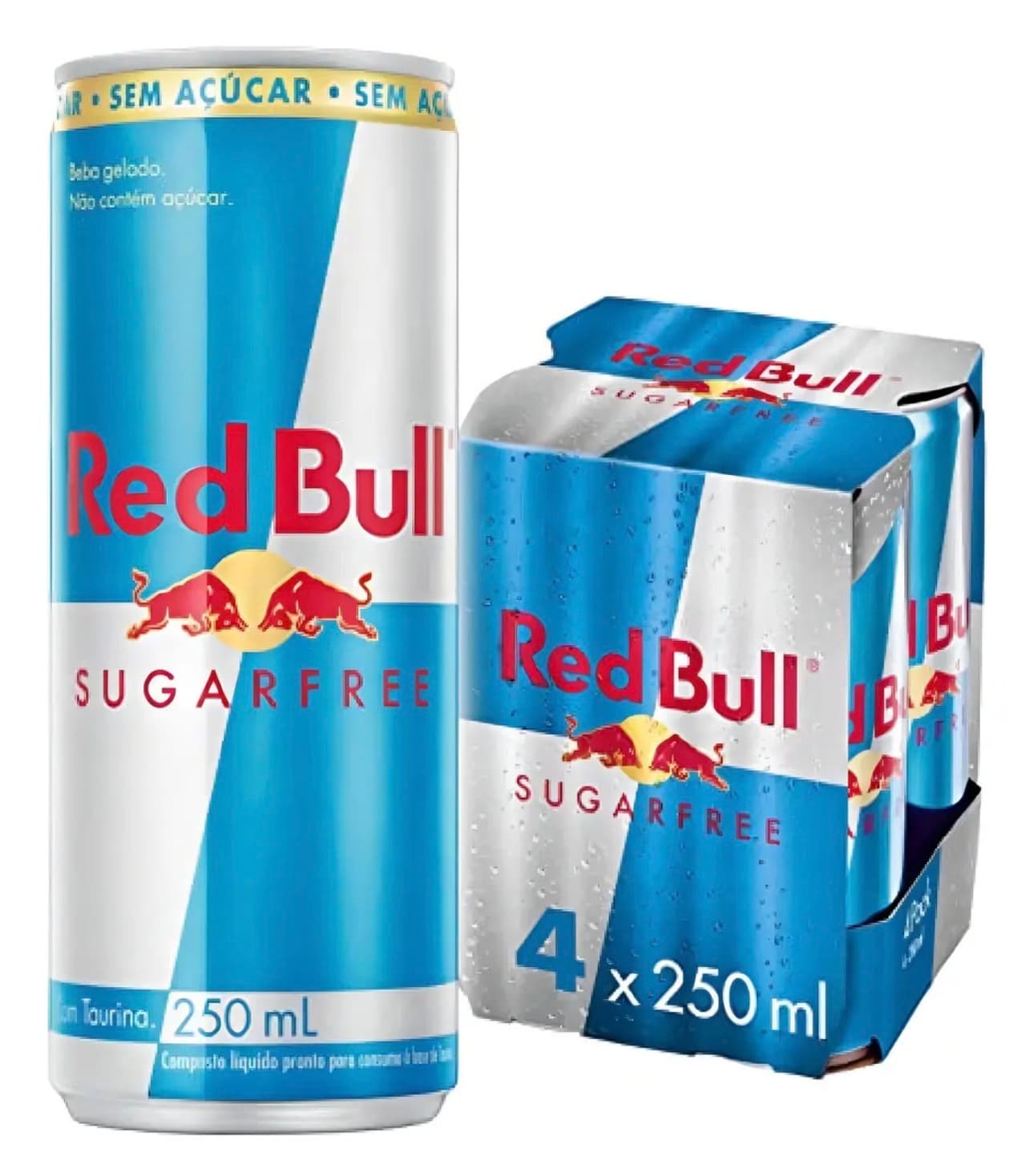 Bebida Energética Red Bull Sugarfree Em Lata 250ml Pacote X4 - 1