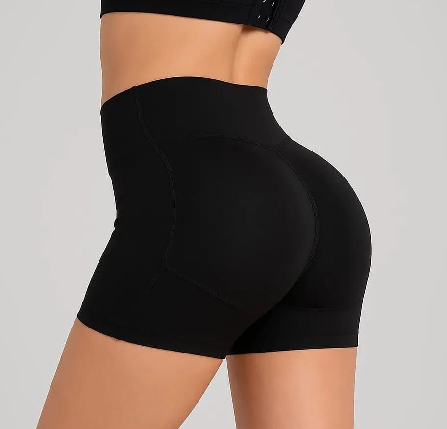 Calcinha Short Modelador Aumenta Bumbum Com Enchimento Espuma Bundex Preto M - 1