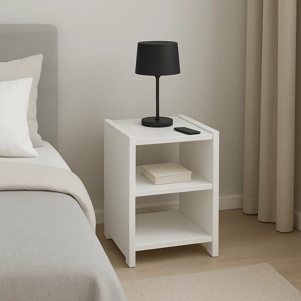 Mesa De Cabeceira Nicho Quarto Sala Apoio De Cama Organizador - 1