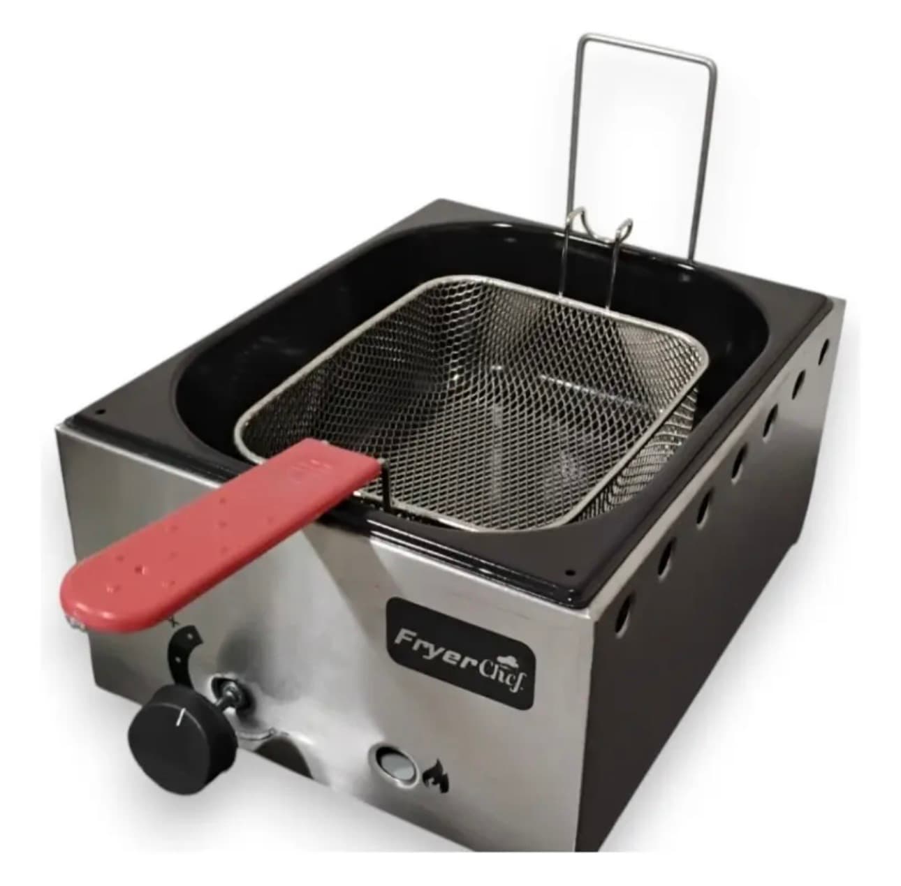 Fritadeira a Gás 5L Fryer Chef Inox para Cozinha Doméstica - 1