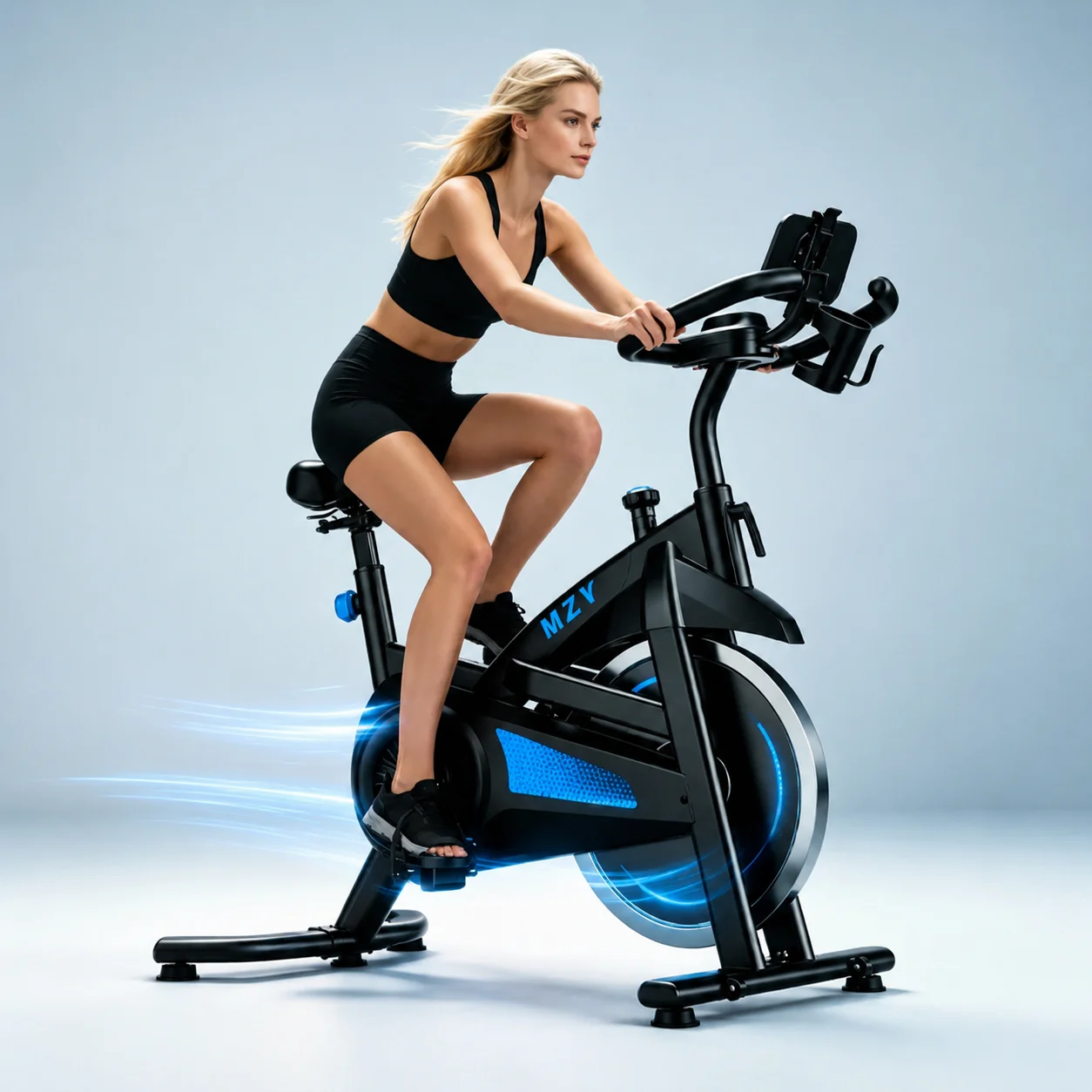 Bicicleta Ergométrica Spinning - Inércia 13kg, Suporte 150kg, Ajuste para 1,5-2m - 1