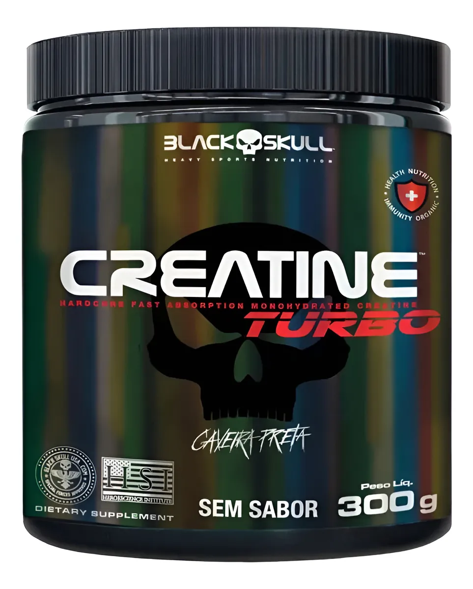 Creatine Turbo Black Skull 300g - Creatina Pura Original - 1