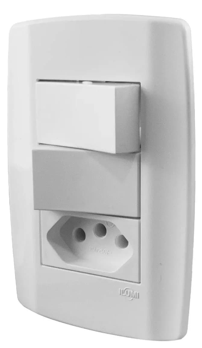 Conjunto 2 Interruptor 20a C/ 1 Tomada 20a 250v Ilumi - 1