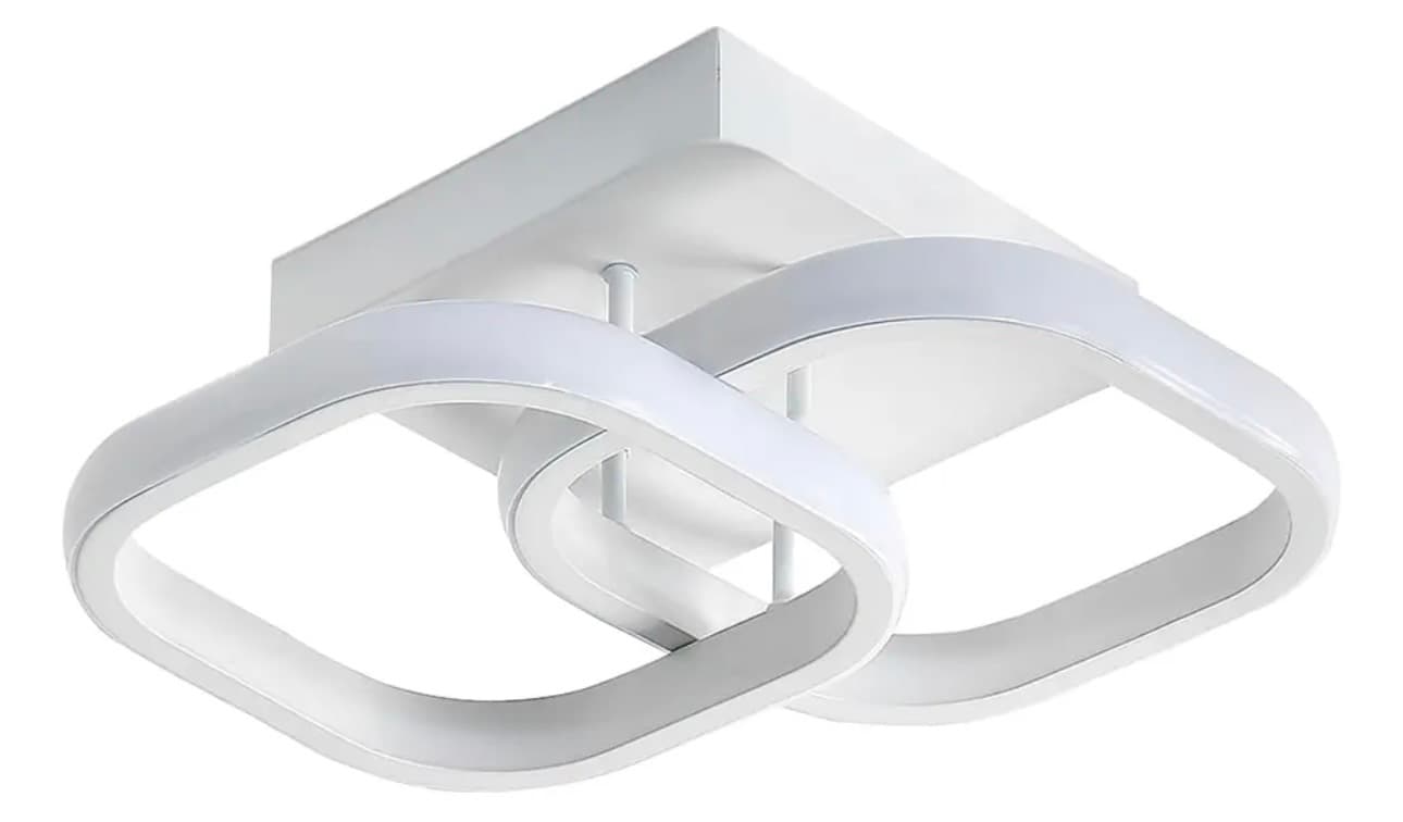 Luminária De Teto 28w Lustre Led Quarto Para Banheiro 3 Em 1 Estrutura Branco - 1