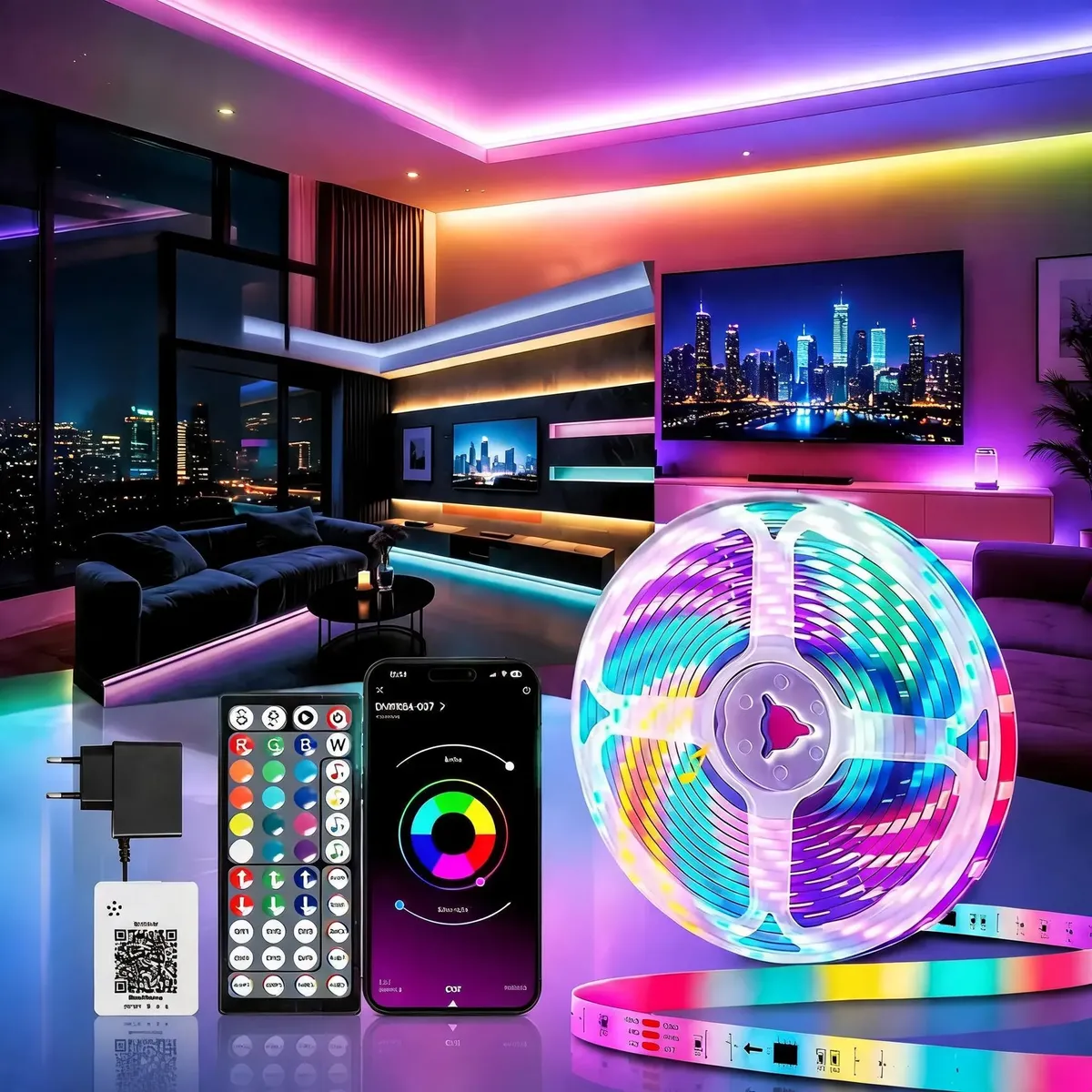 Higoogoo 20m Fita De Luz Led 44 Teclas Música Rgb App - 1