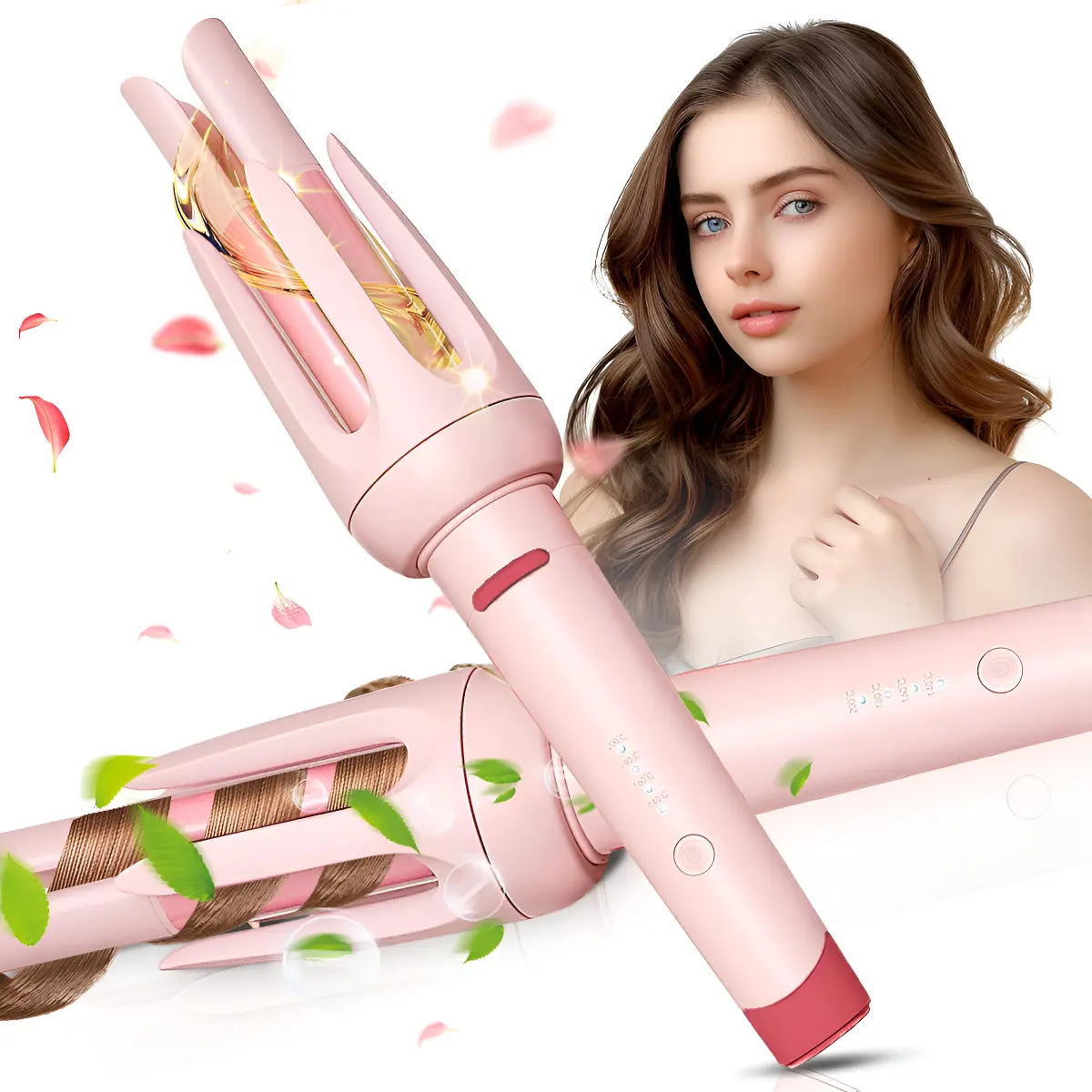 Modelador De Cachos Automático Belifou Cerâmica 32mm 210°c Cor Rosa-claro - 1