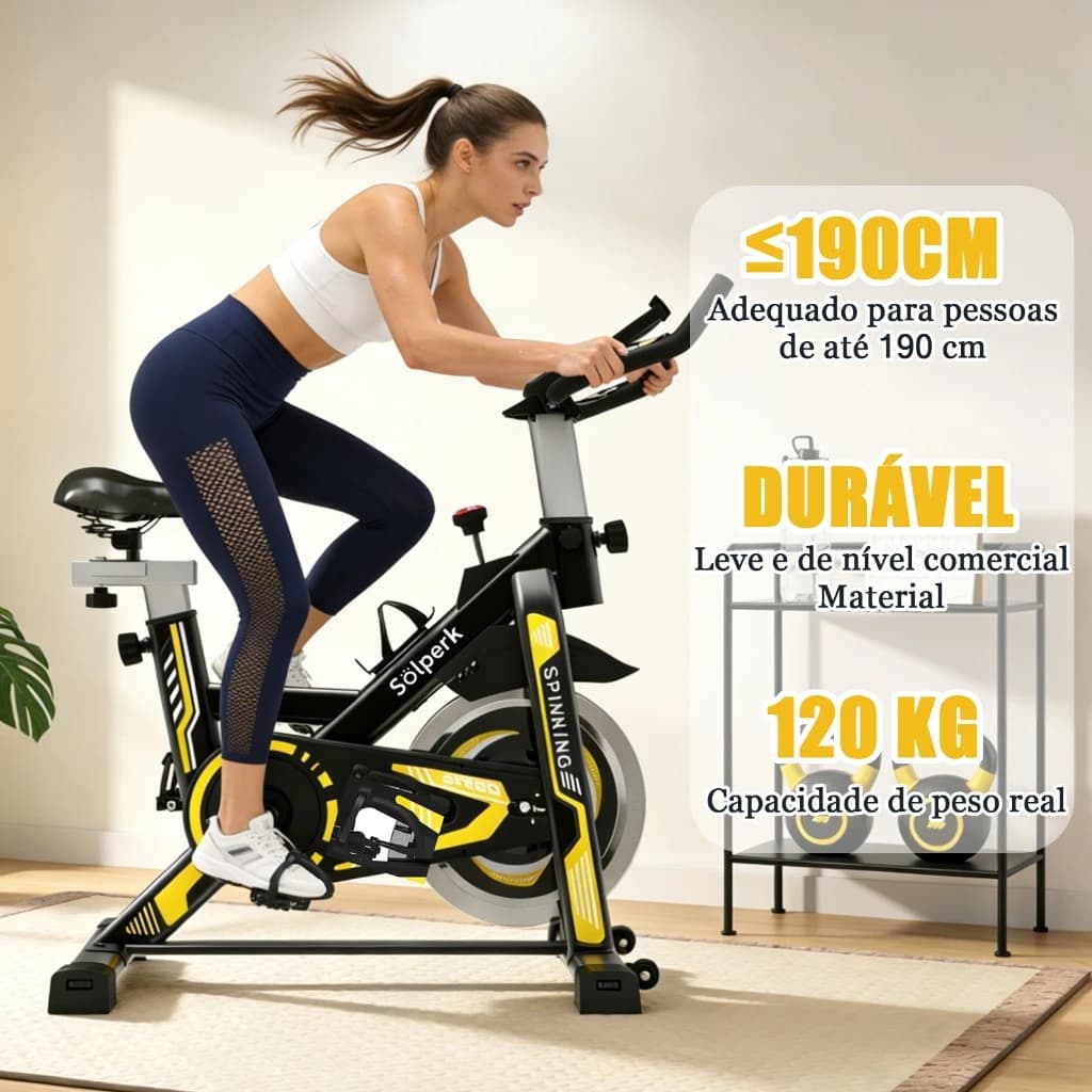 Bicicleta Ergométrica Spinning Exercício Profissional Monitor Indicado Para Exercícios Aeróbicos - 2