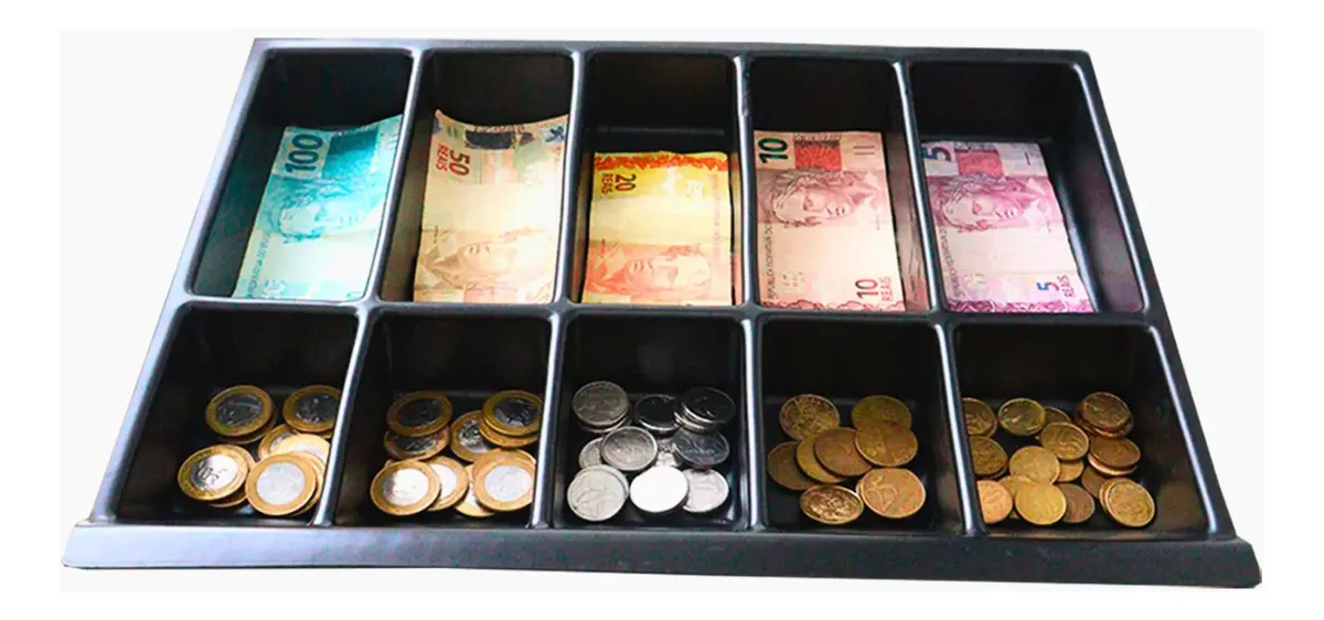 Separador Organizador De Cédula E Moeda Gaveta Caixa 32x40cm - 1