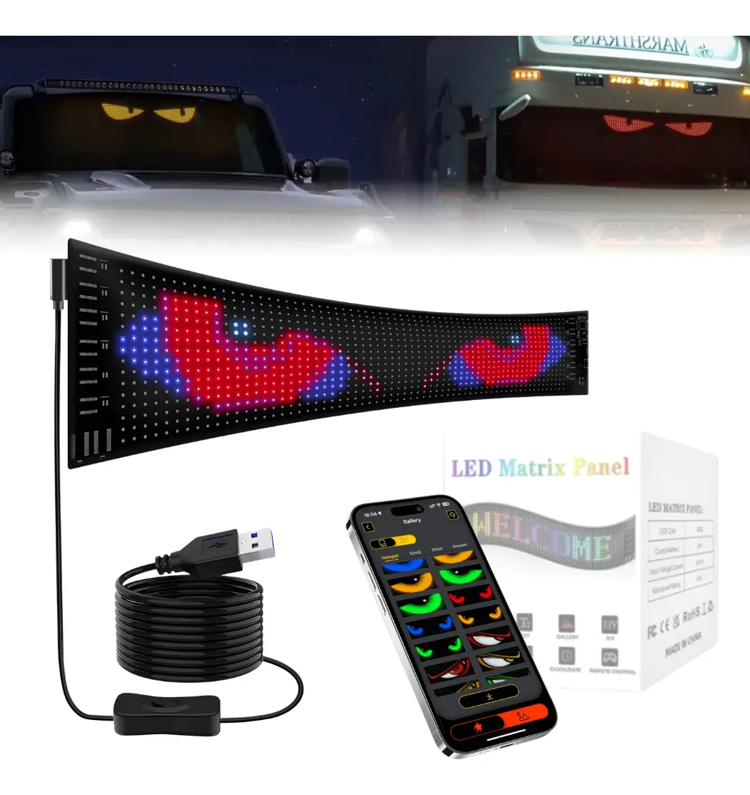 Painel Letreiro Led Flexível Tz Xh-304 64x16 Pixels - 1