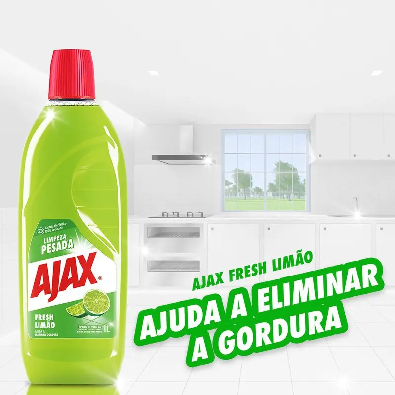 Limpador Ajax Fresh Lemon 1L - 1