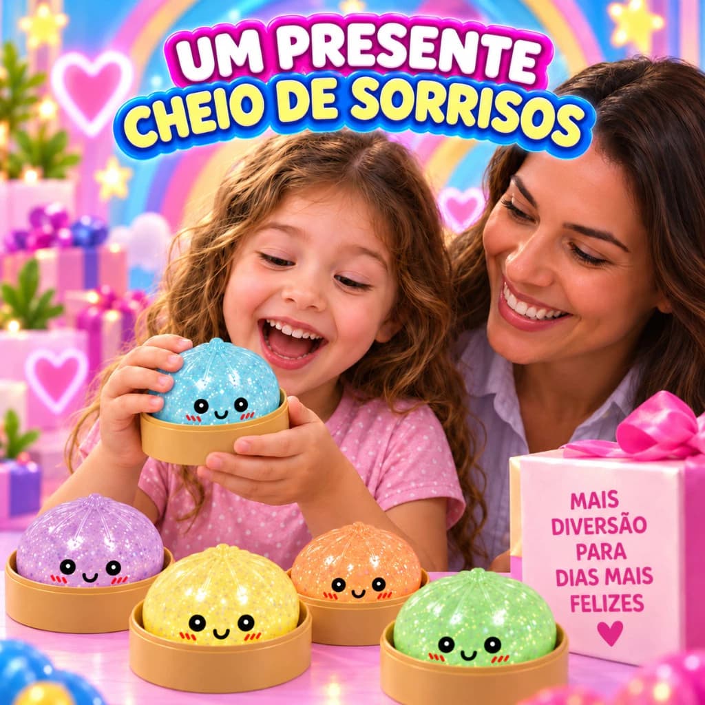 Bolinho Baozi Brinquedo Simulação Alívio Do Estresse Para Brinquedo Infantil - 1
