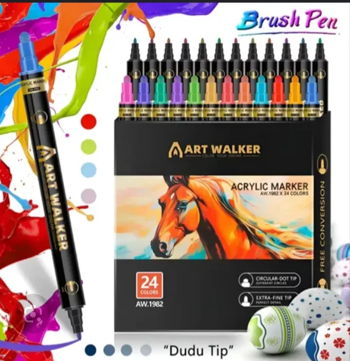 Este é um conjunto de marcadores acrílicos Art Walker com 24 cores. - 1