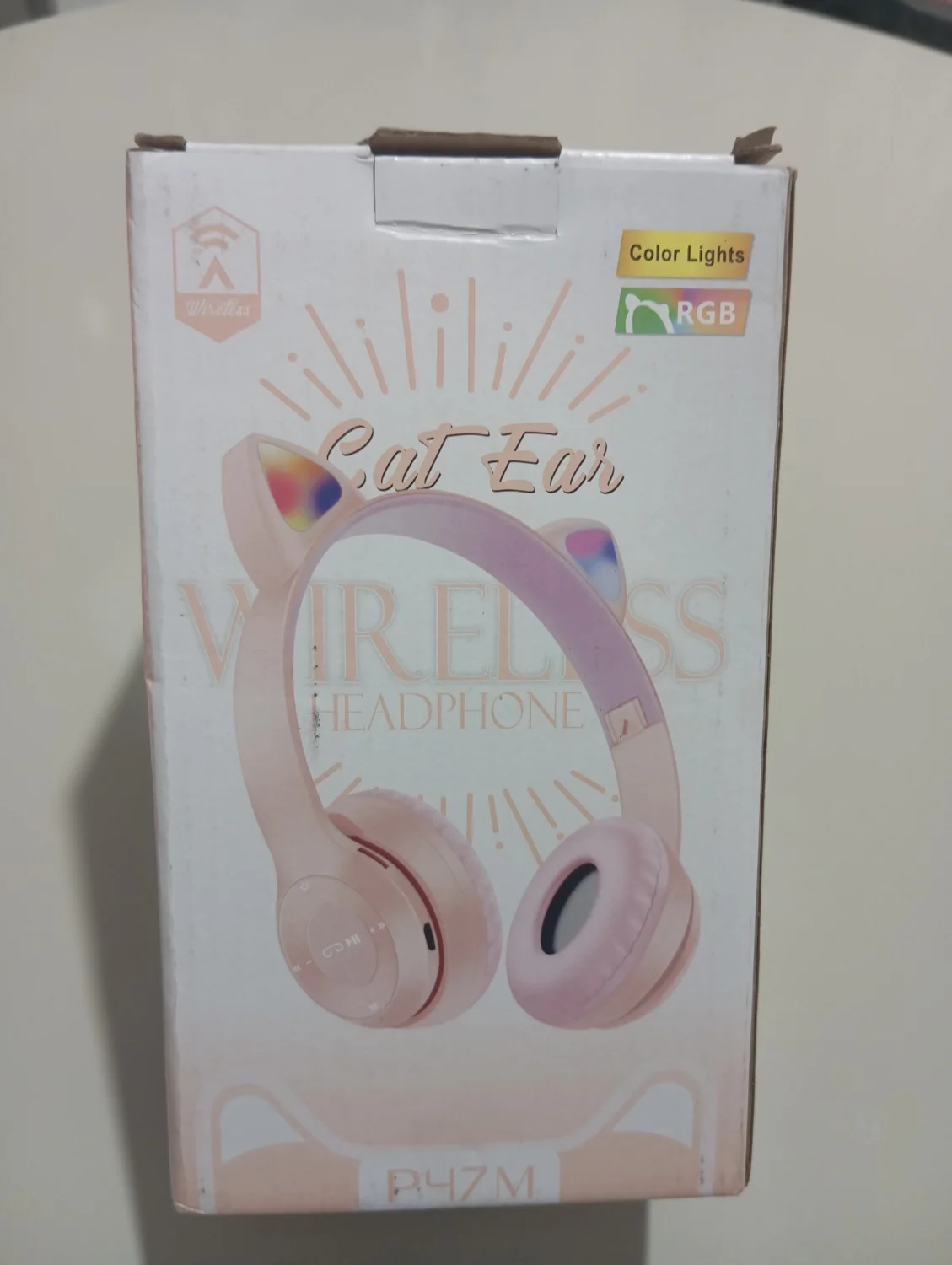Fone de Ouvido Bluetooth Gatinha cor rosa - 1