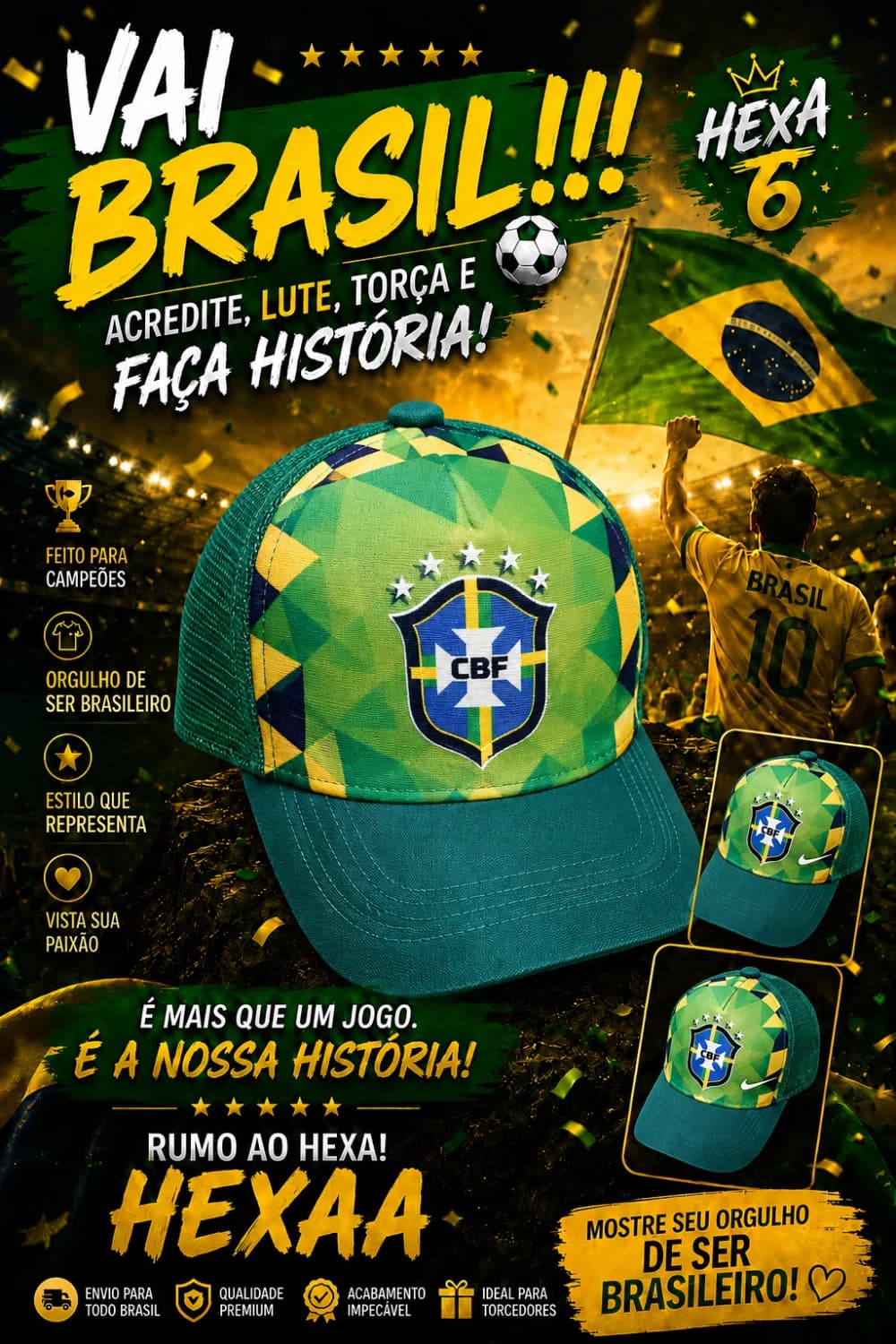 Boné Do Brasil Infantil Cor Verde - 1