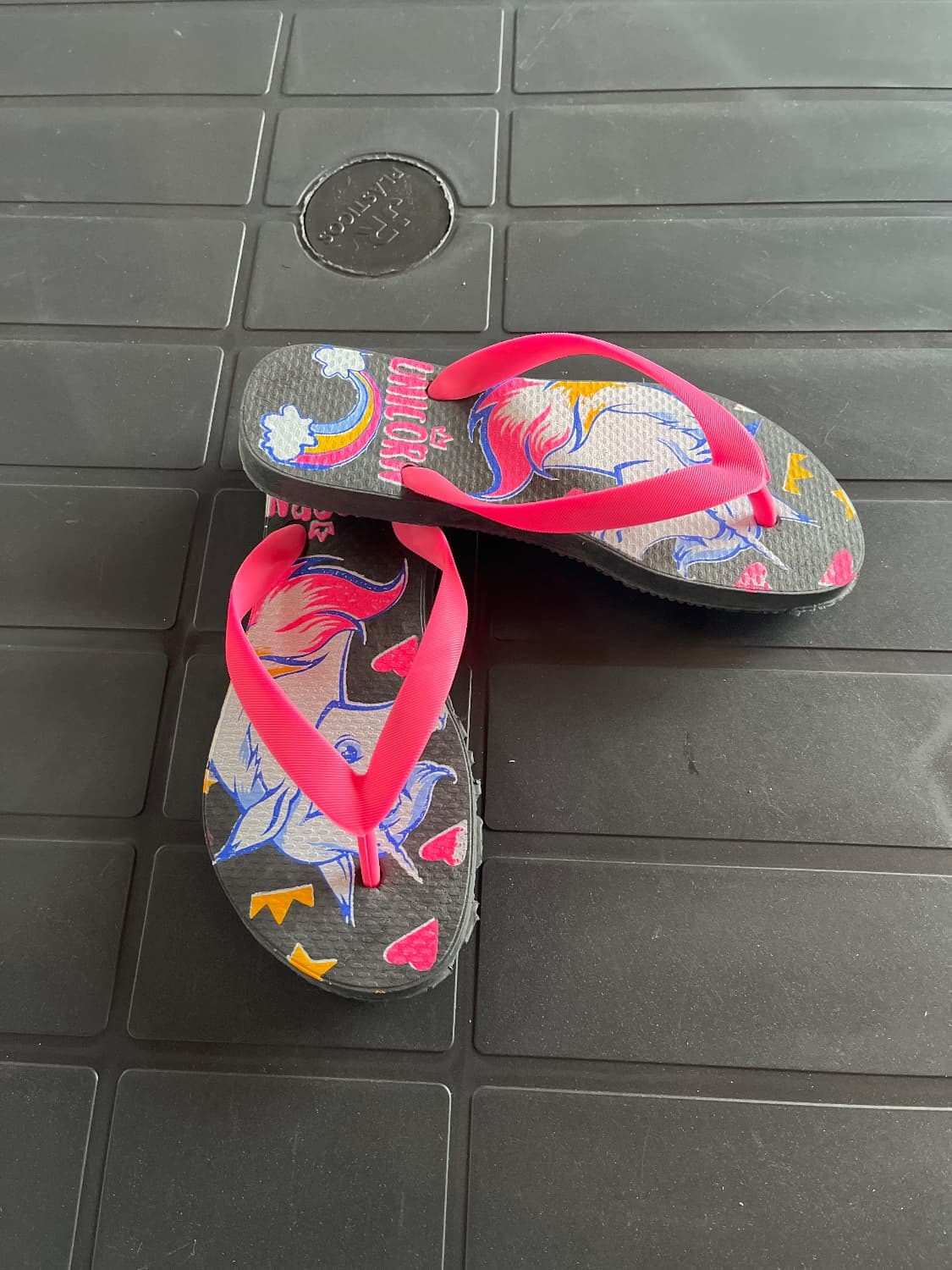 Chinelo Infantil Menina preto/rosa 31/32 - 1
