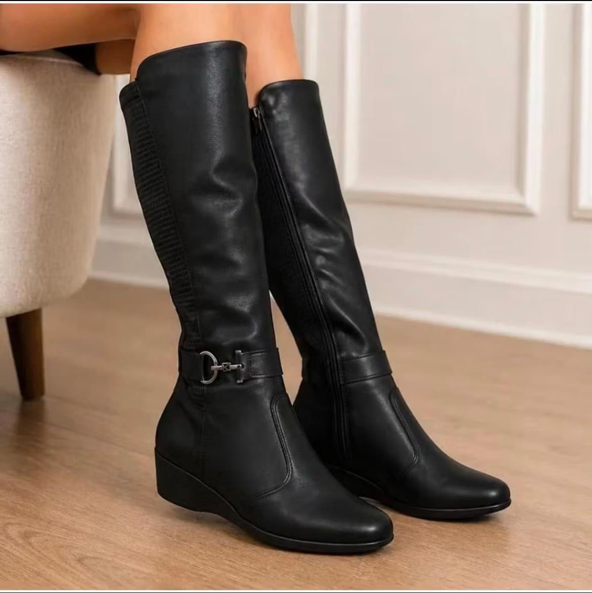 Bota Feminina Piccadilly Numero 35 Anabela - 1