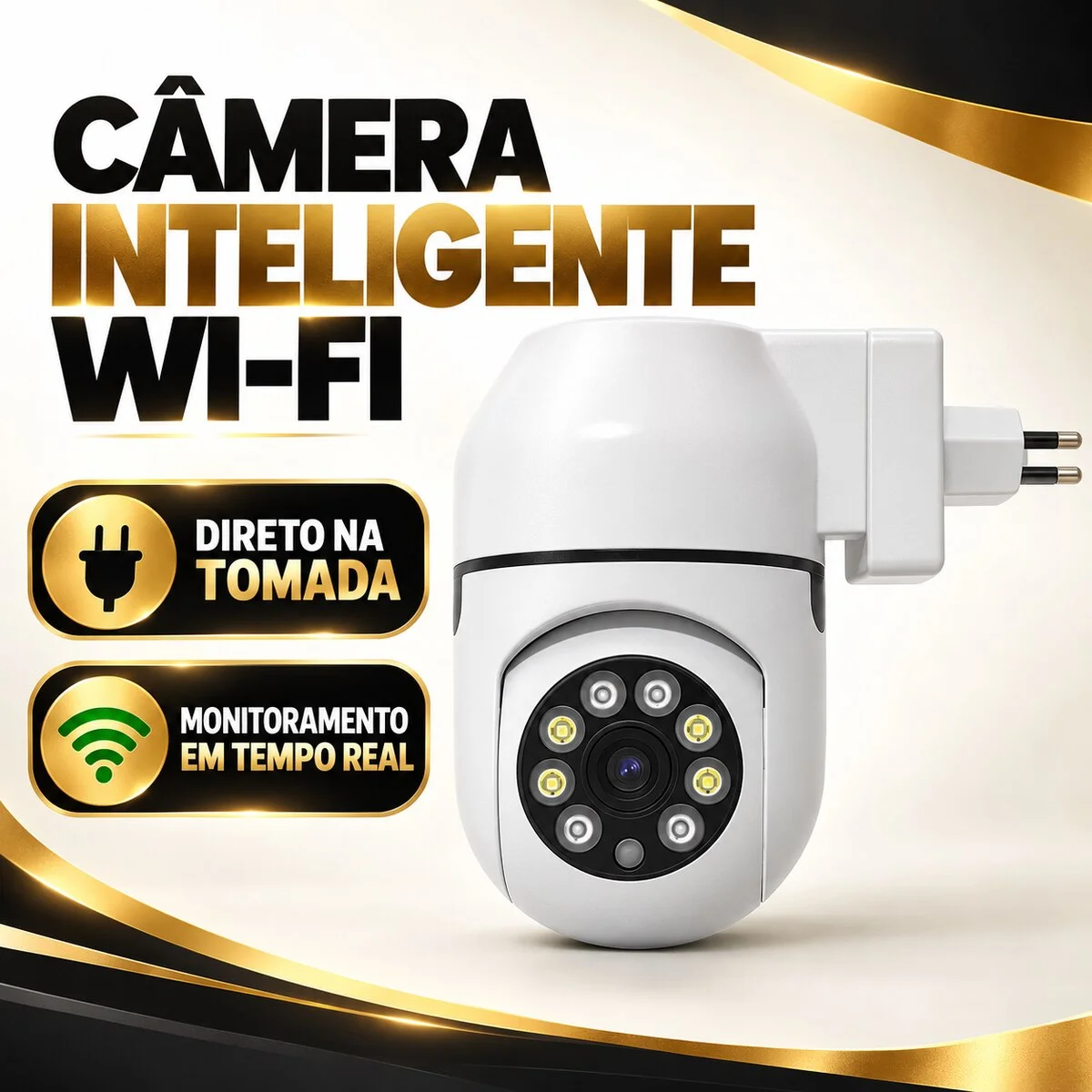 Camera Inteligente Wi-Fi Tomada (tipo Plugue) - 1