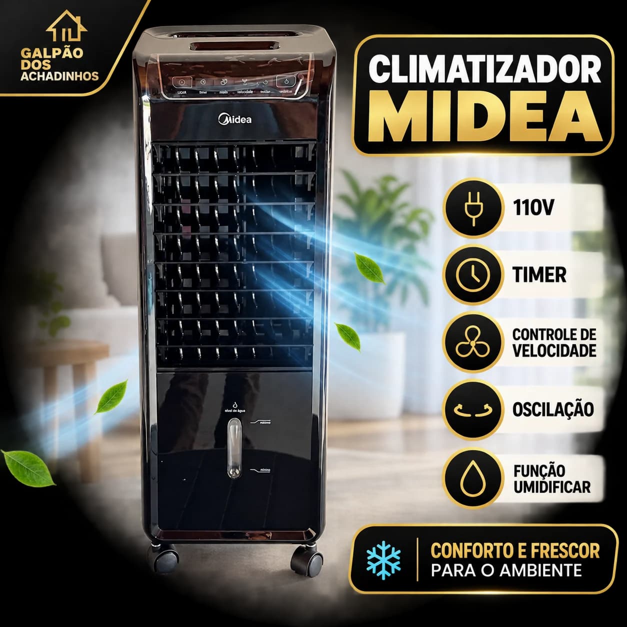 Climatizador Midea 4,5L 60W – 127V - 1