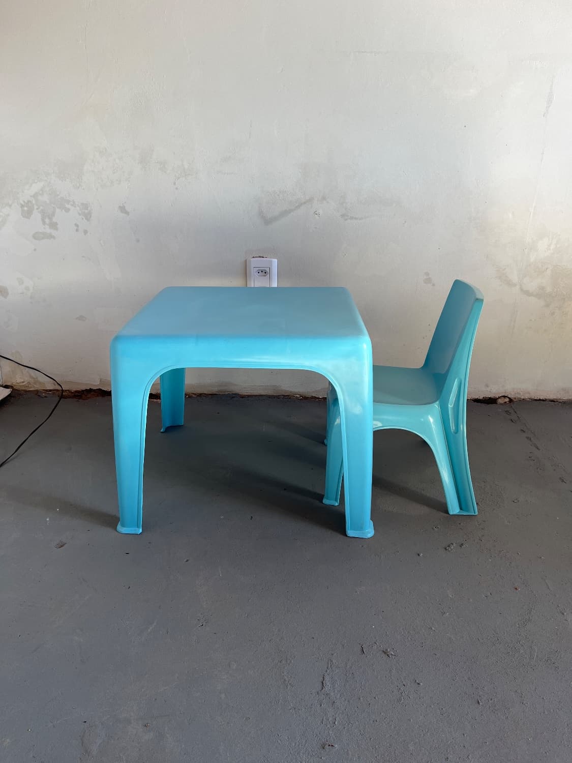 Mesinha Infantil com Cadeira Azul - Mesa Criança - 2