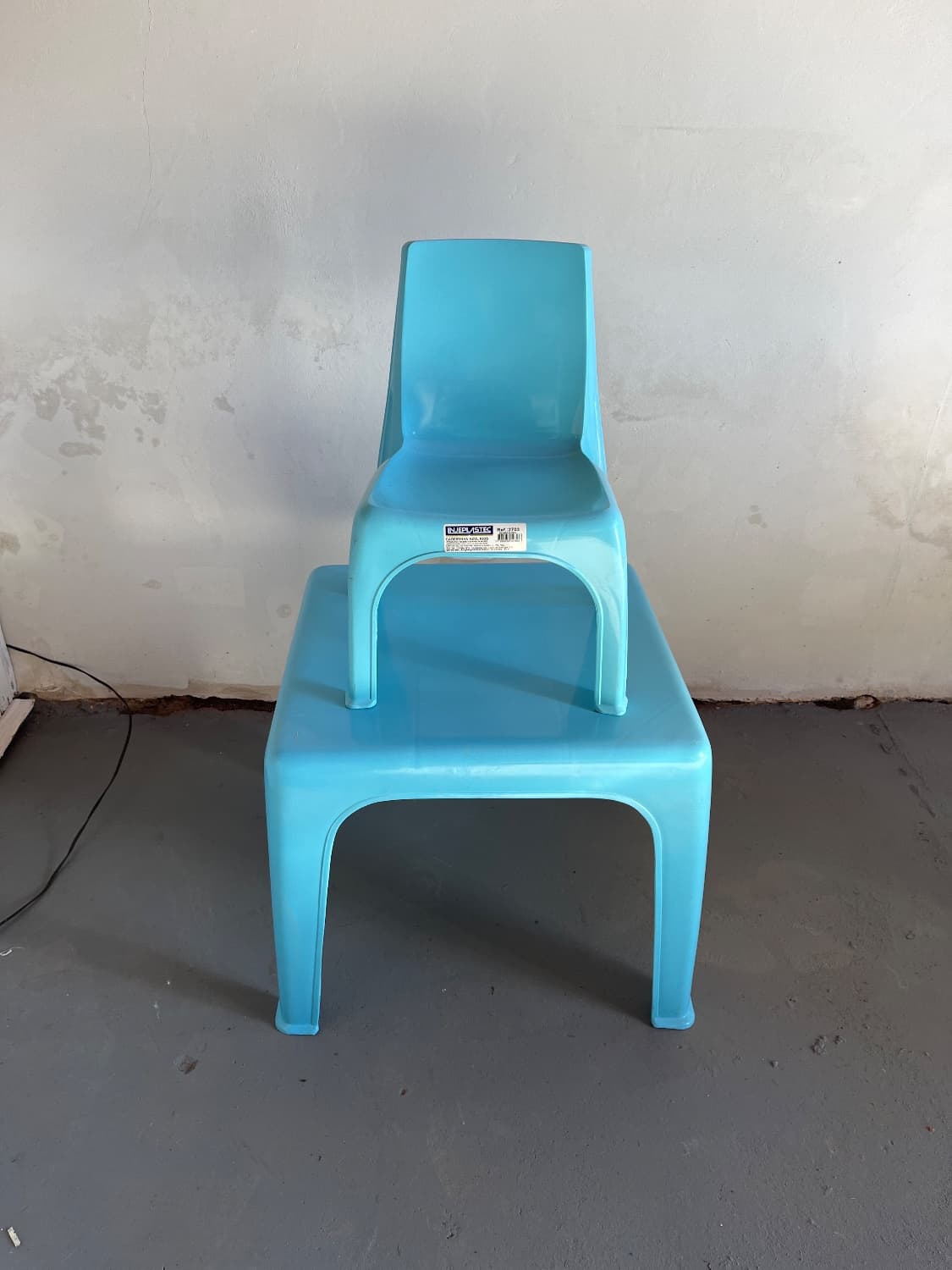 Mesinha Infantil com Cadeira Azul - Mesa Criança - 1