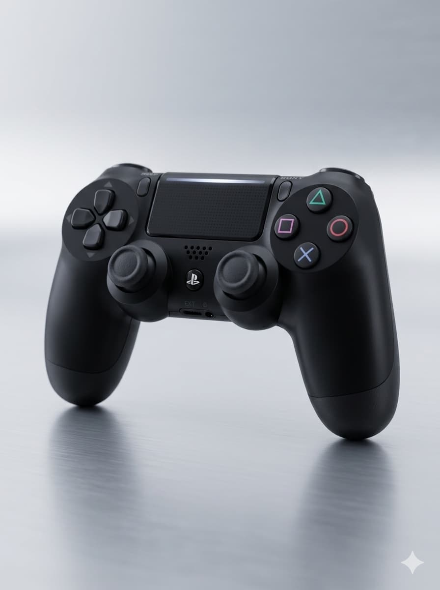 Controle Sem Fio DualShock 4 oficial da Sony para o console PlayStation 4 na cor preta - 1