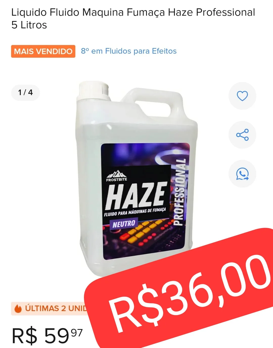 🔥 líquido máquina de fumaça 5litros 📲Chama no WhatsApp 🚀👨🏼💻 - 1