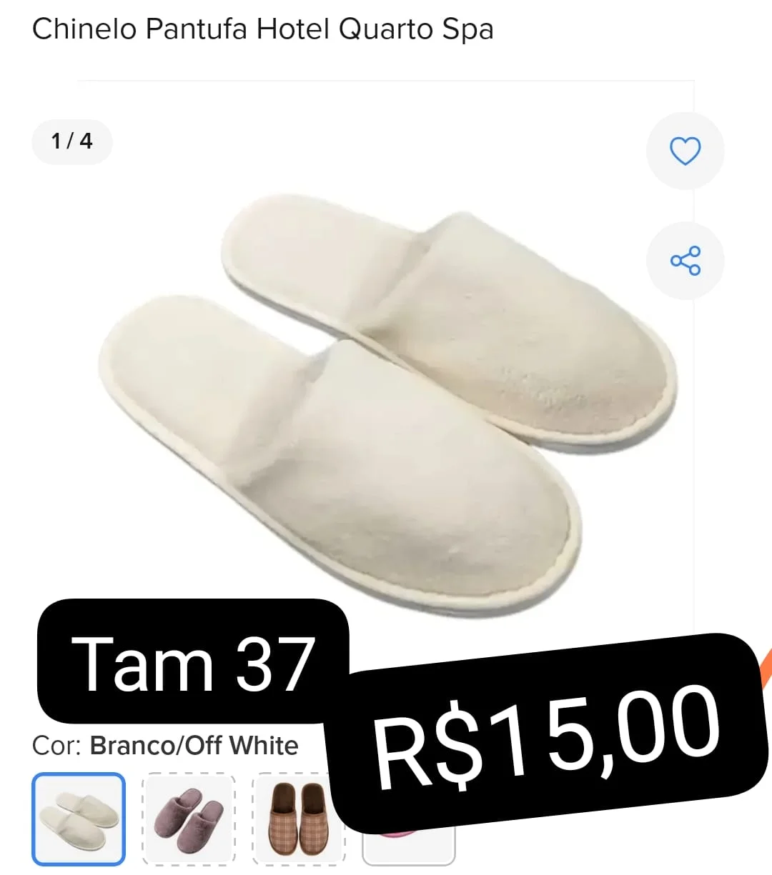 pantufa chinelo quarto feminino - 1