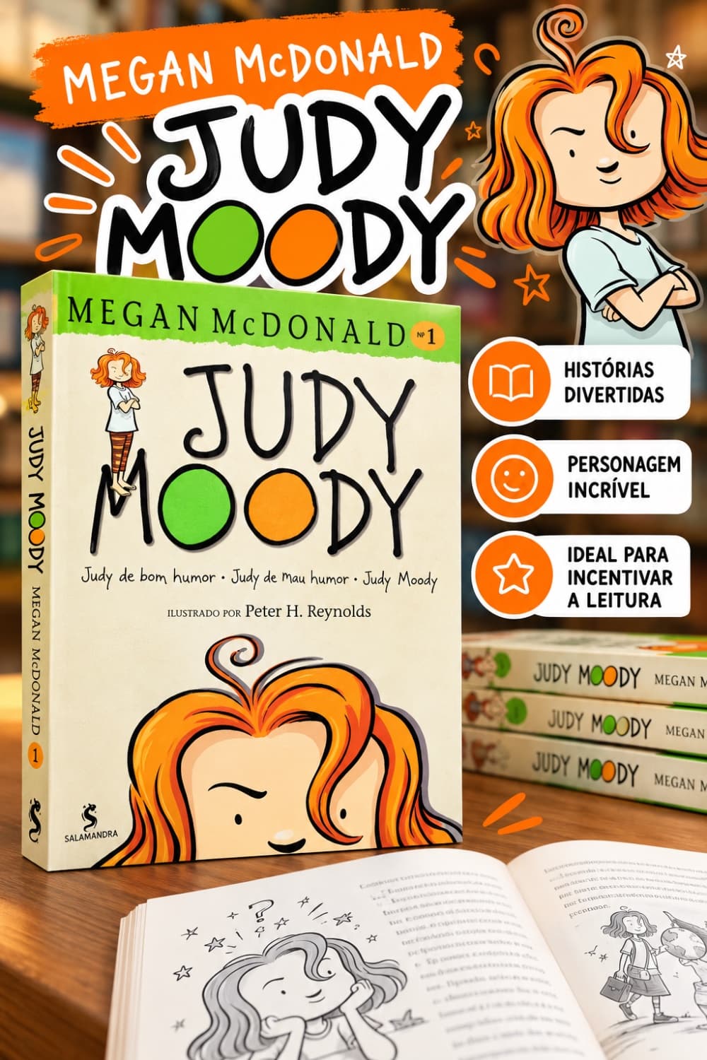 Judy Moody - Judy de bom humor 1 - McDonald, Megan - SANTILLANA EDUCAÇÃO - Capa Mole - 1