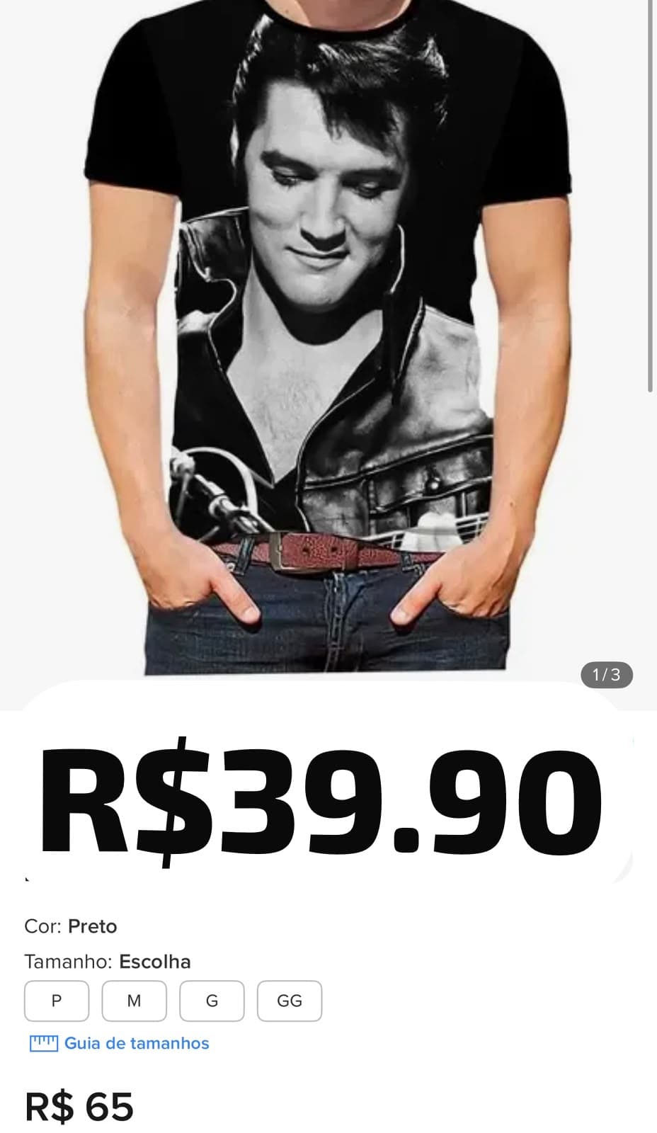 Camiseta tamanho P - 1