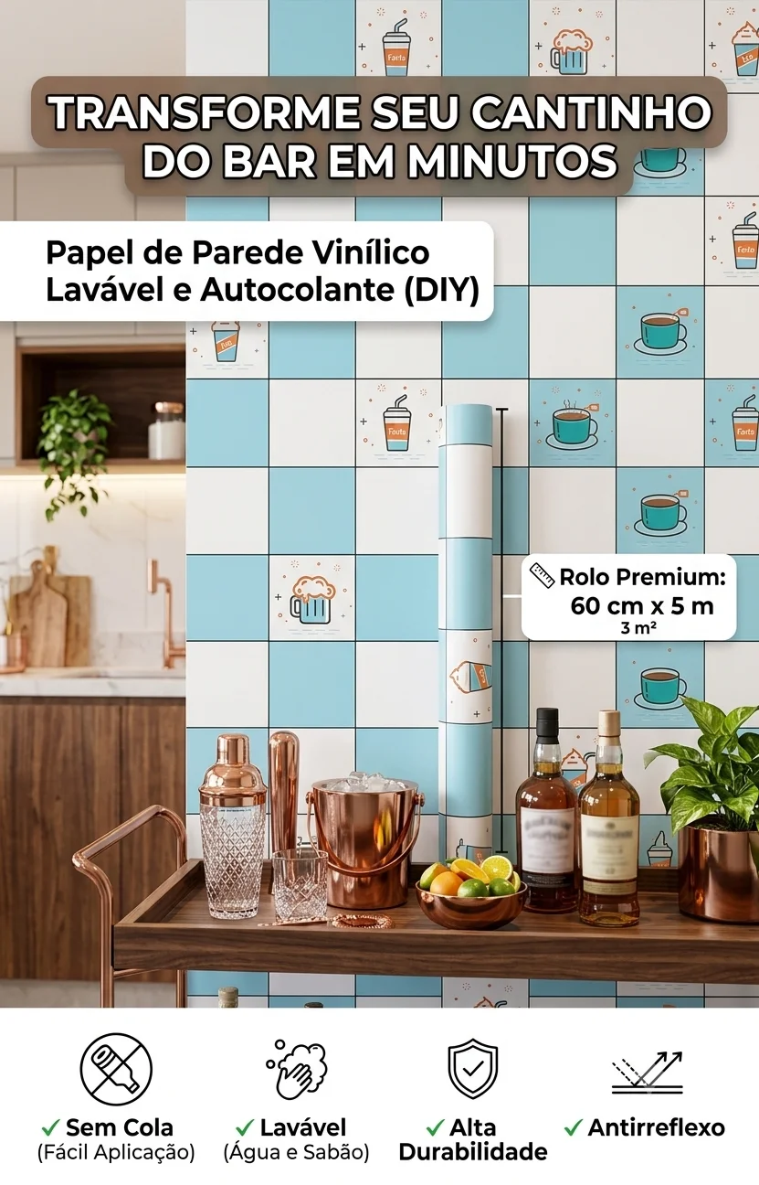 Papel lavável Cantinho Bar 60x5m - 1