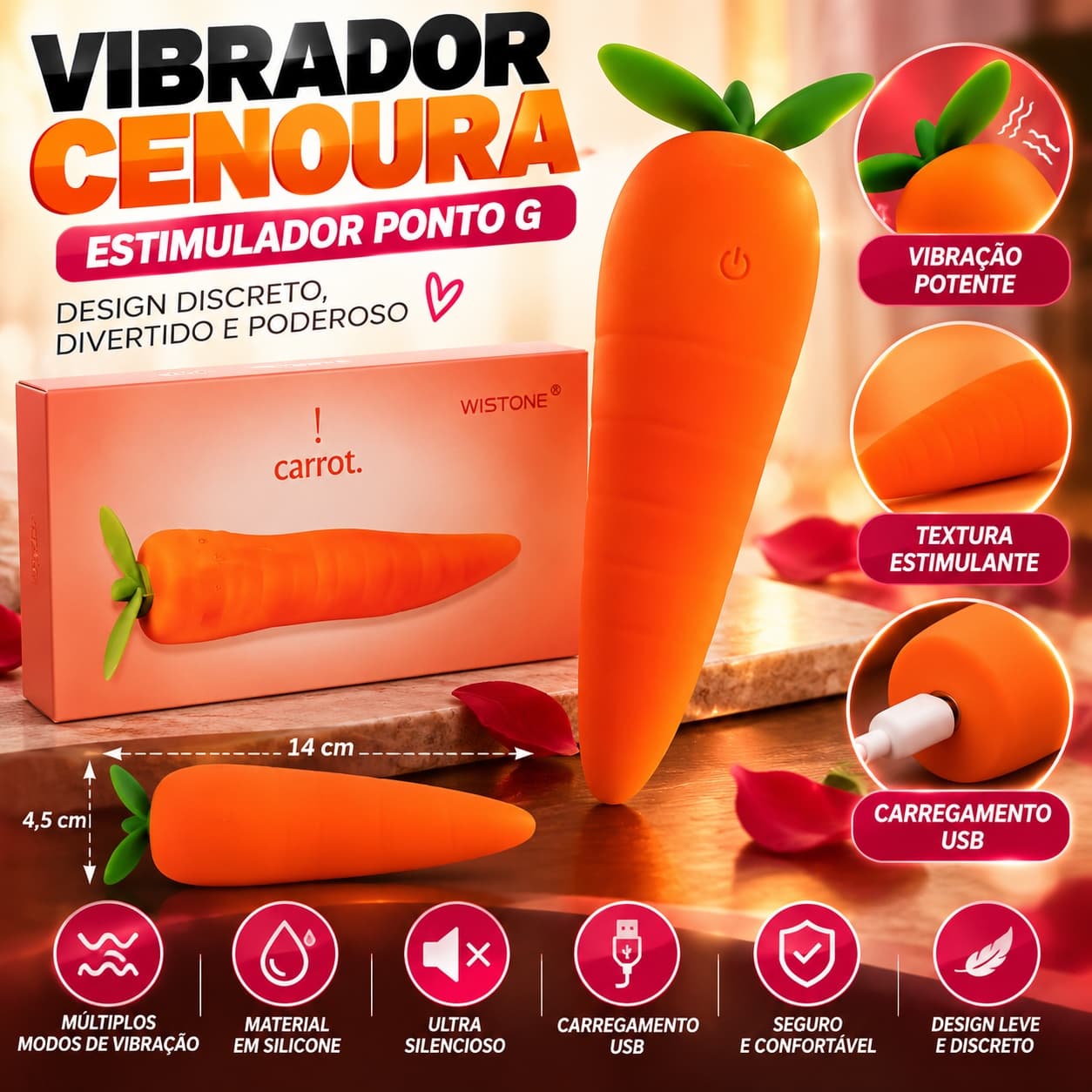 Vibrador cenoura - 1