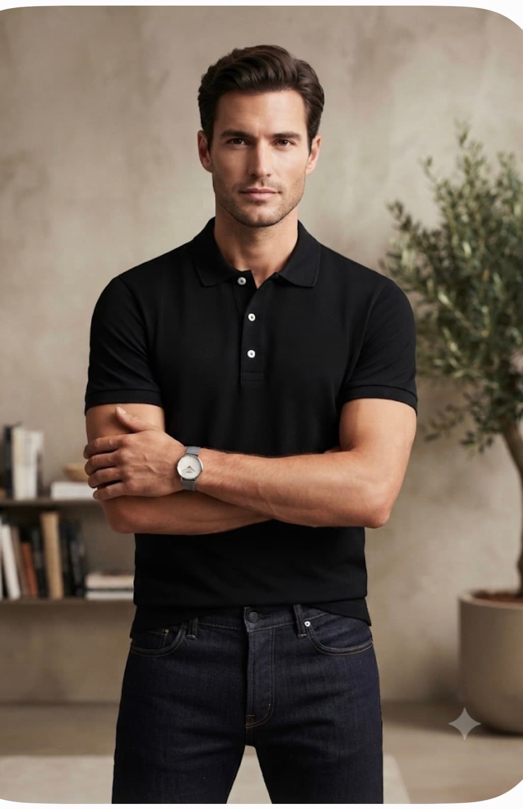 Camiseta polo masculina P - 1