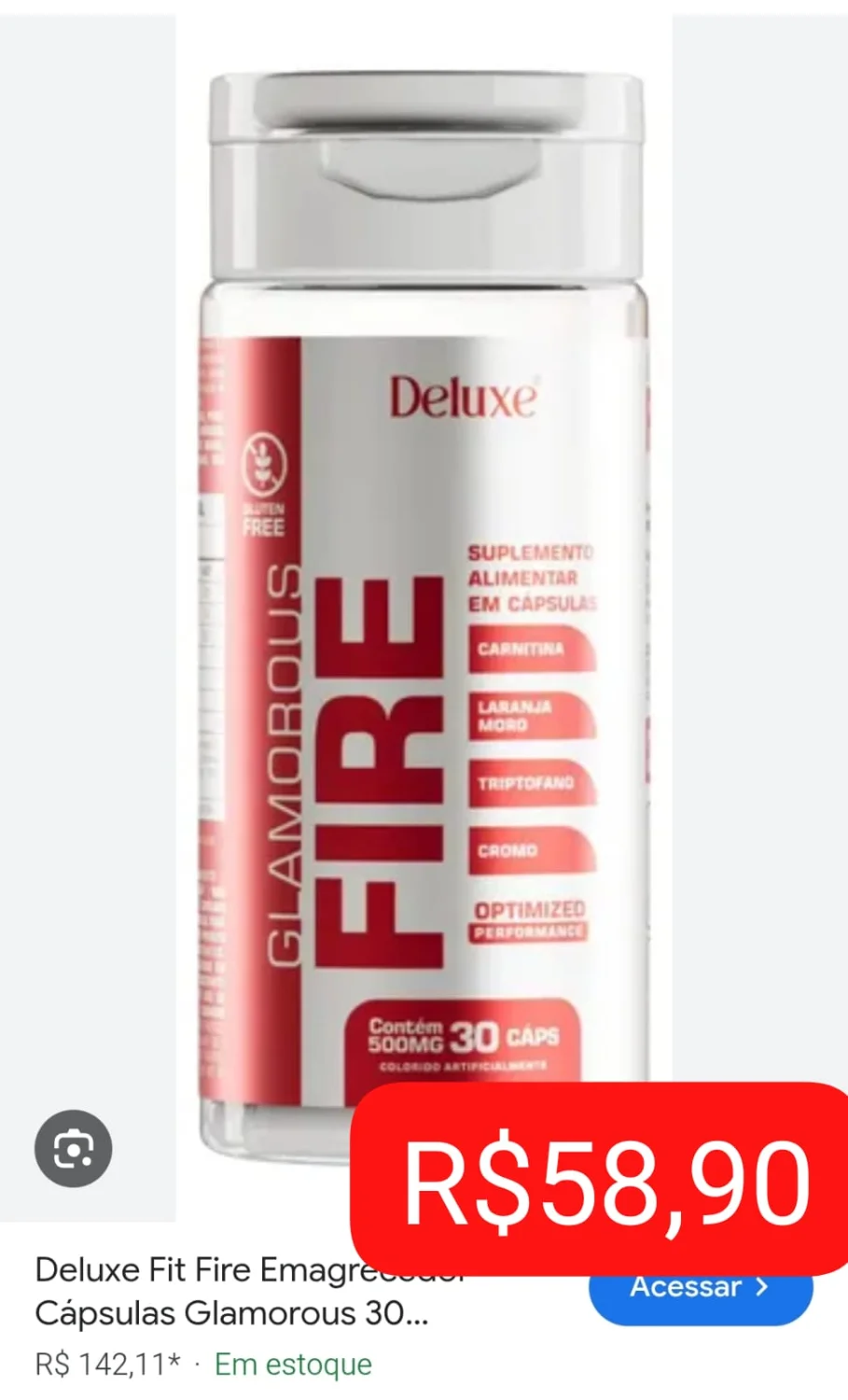 Deluxe Fire Glamorous suplemento alimentar , 30 cápsulas - 1