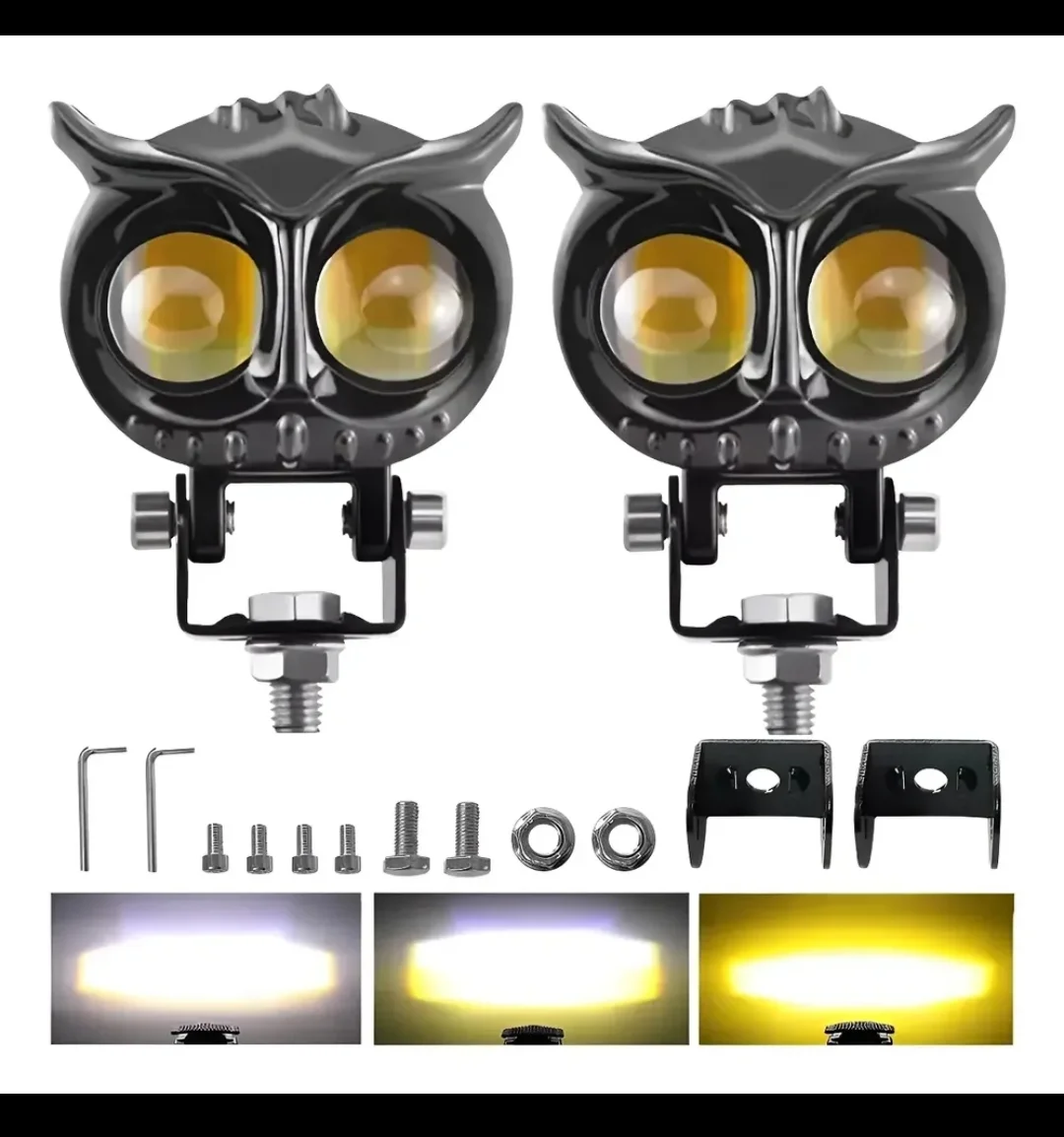 Faróis Auxiliares De Led Com Lupa De8000lm Para Motocicletas - 1