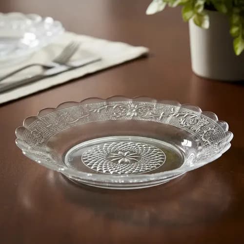 Jogo de Prato fundo transparente kit 4 unidades - 1