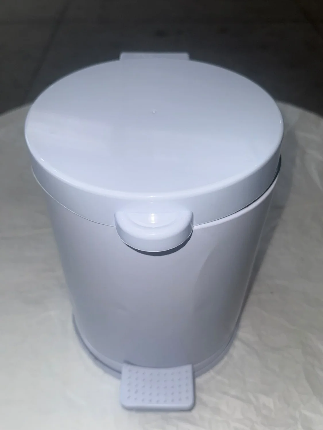 Lixeira branca metal, viel 7L - 2