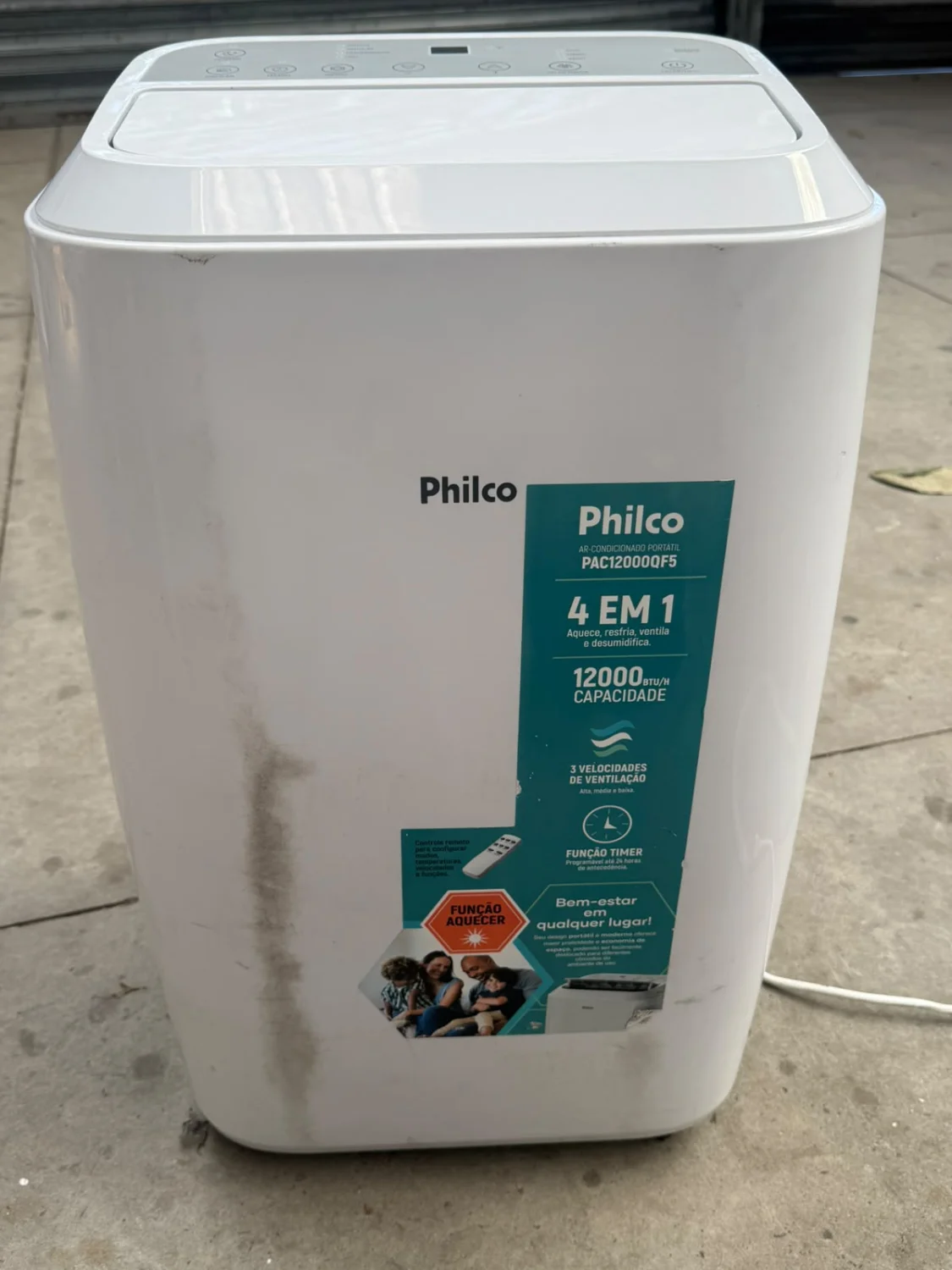 PHILCO Ar-Condicionado Portátil PAC12000QF5 Quente/Frio 220v - 1
