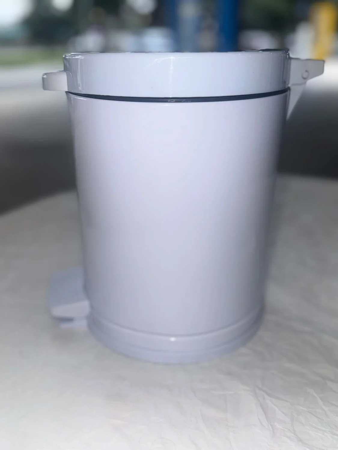 Lixeira branca metal, viel 7L - 3