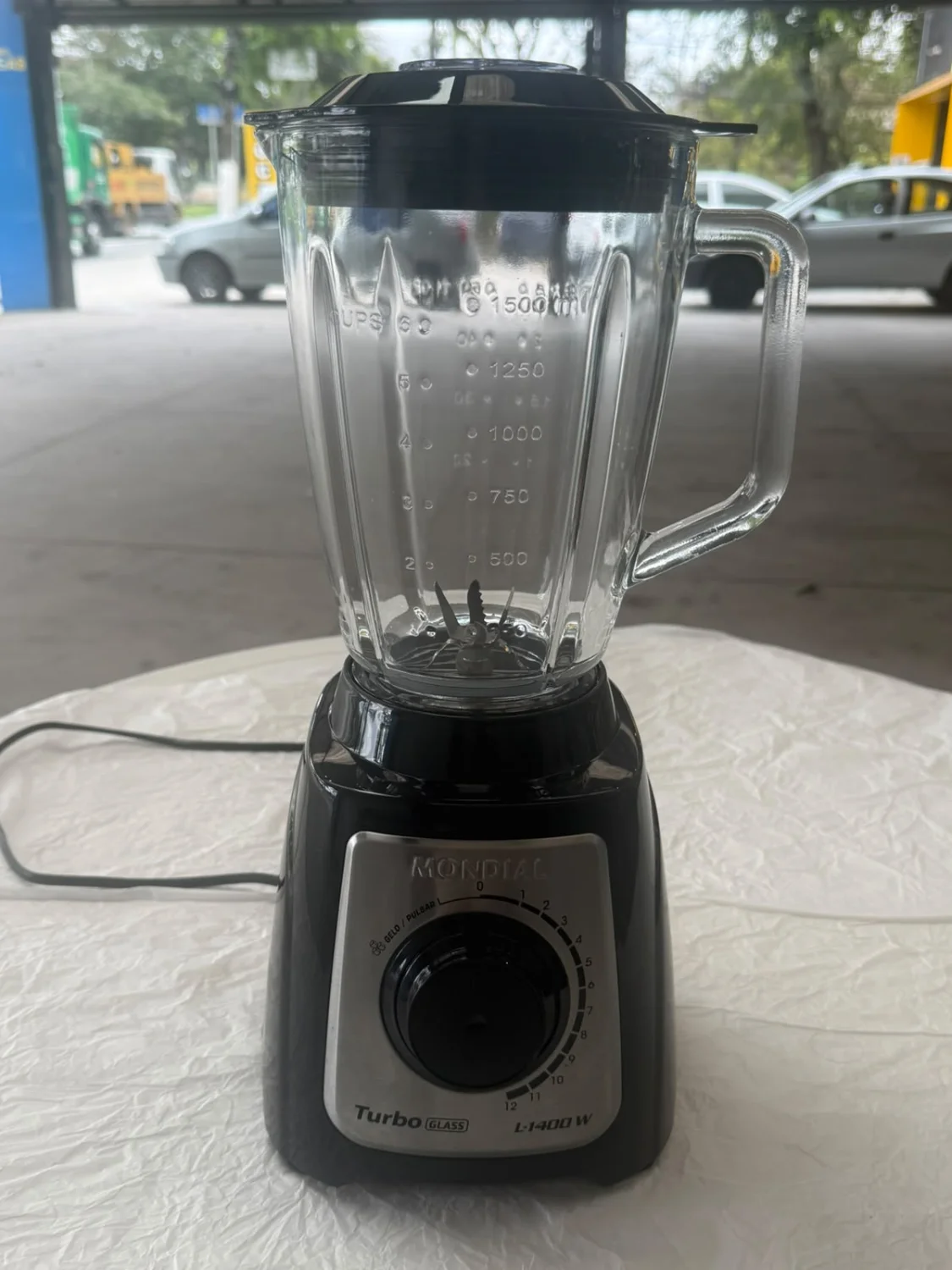 MONDIAL Liquidificador Turbo Glass Jarra de Vidro, Preto/Inox, 1400W, 110V - L-1400 GI - 3