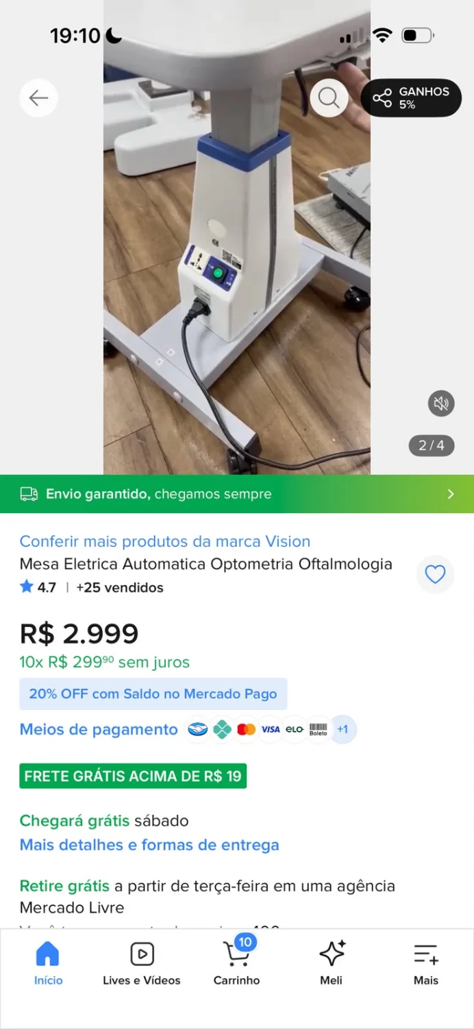 Mesa Elétrica Automática para Optometria e Oftalmologia - 2