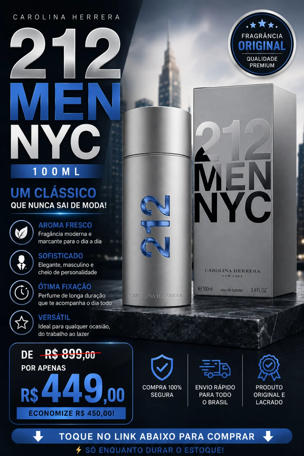 perfume 212 men nyc carolina herrera - 1